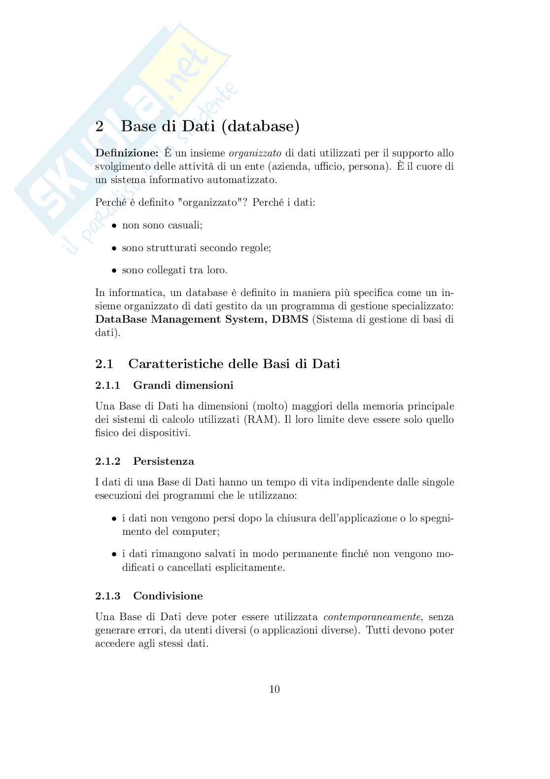 Appunti di Basi di dati Pag. 11
