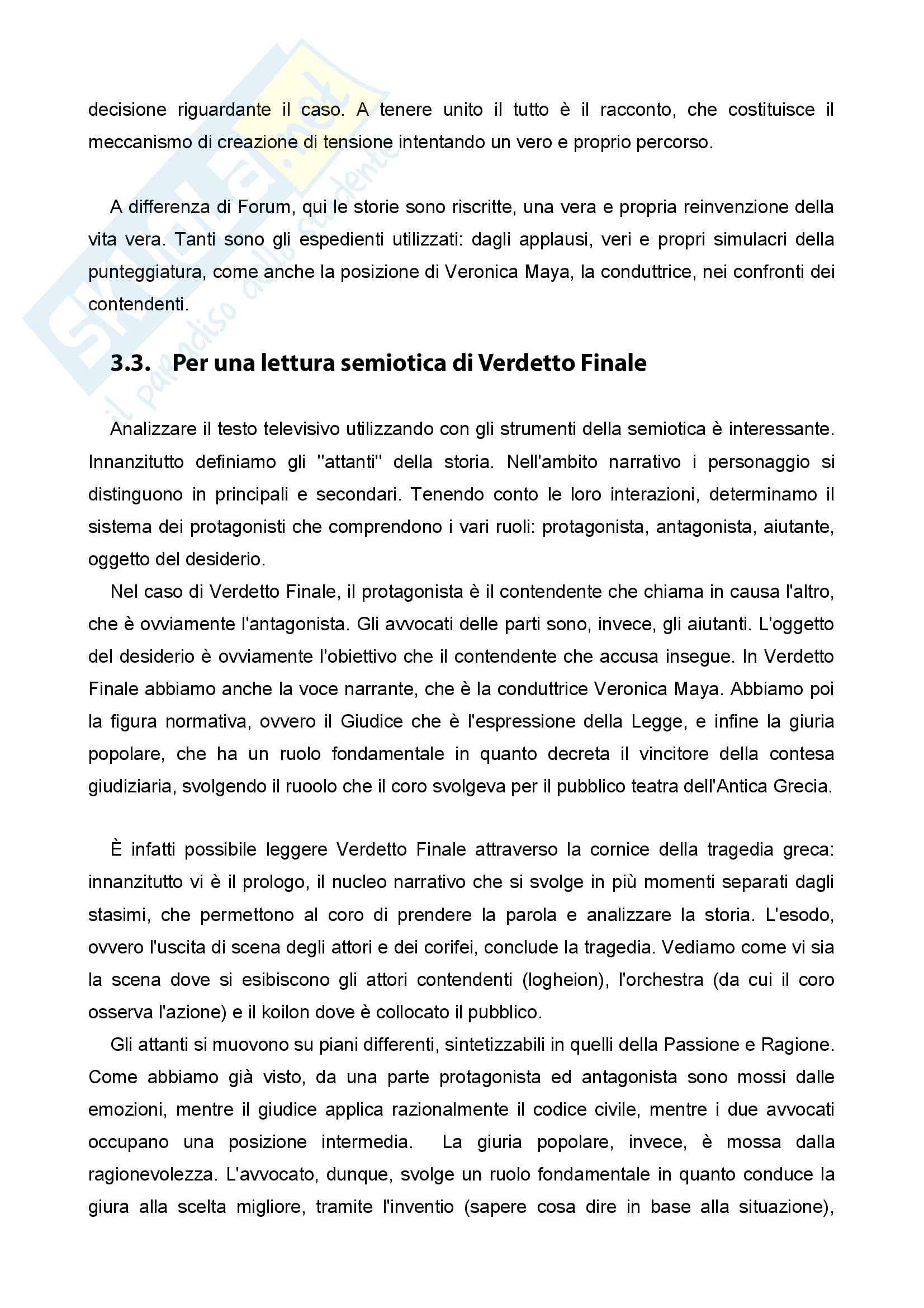 Riassunto esame Sociologia dei processi culturali e comunicativi, prof. Carzo, libro consigliato Il diritto va in scena, Carzo Pag. 11