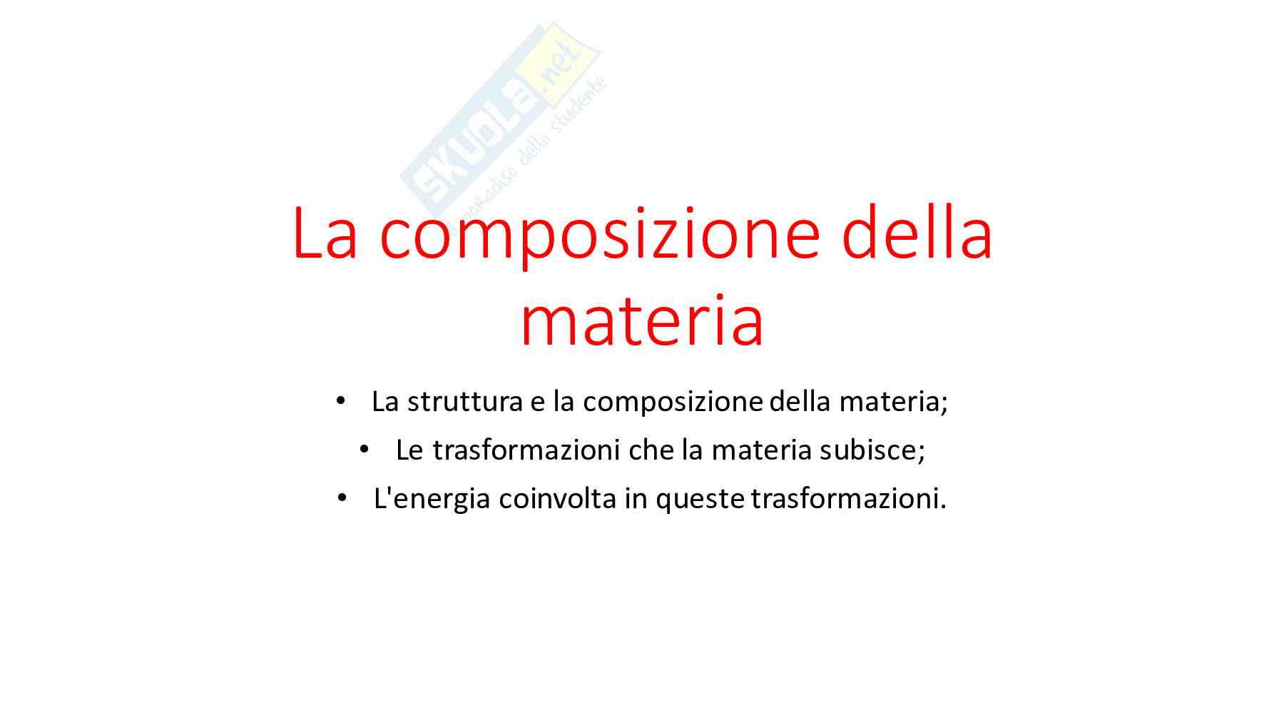 Composizione della materia, ppt Pag. 1