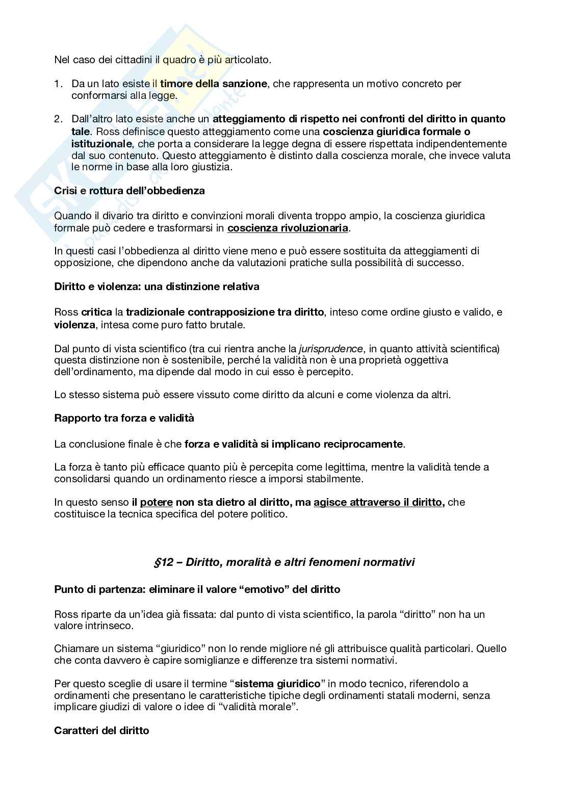 Riassunto esame Filosofia del Diritto, Prof. Re Lucia, libro consigliato Diritto e giustizia, Ross Pag. 21