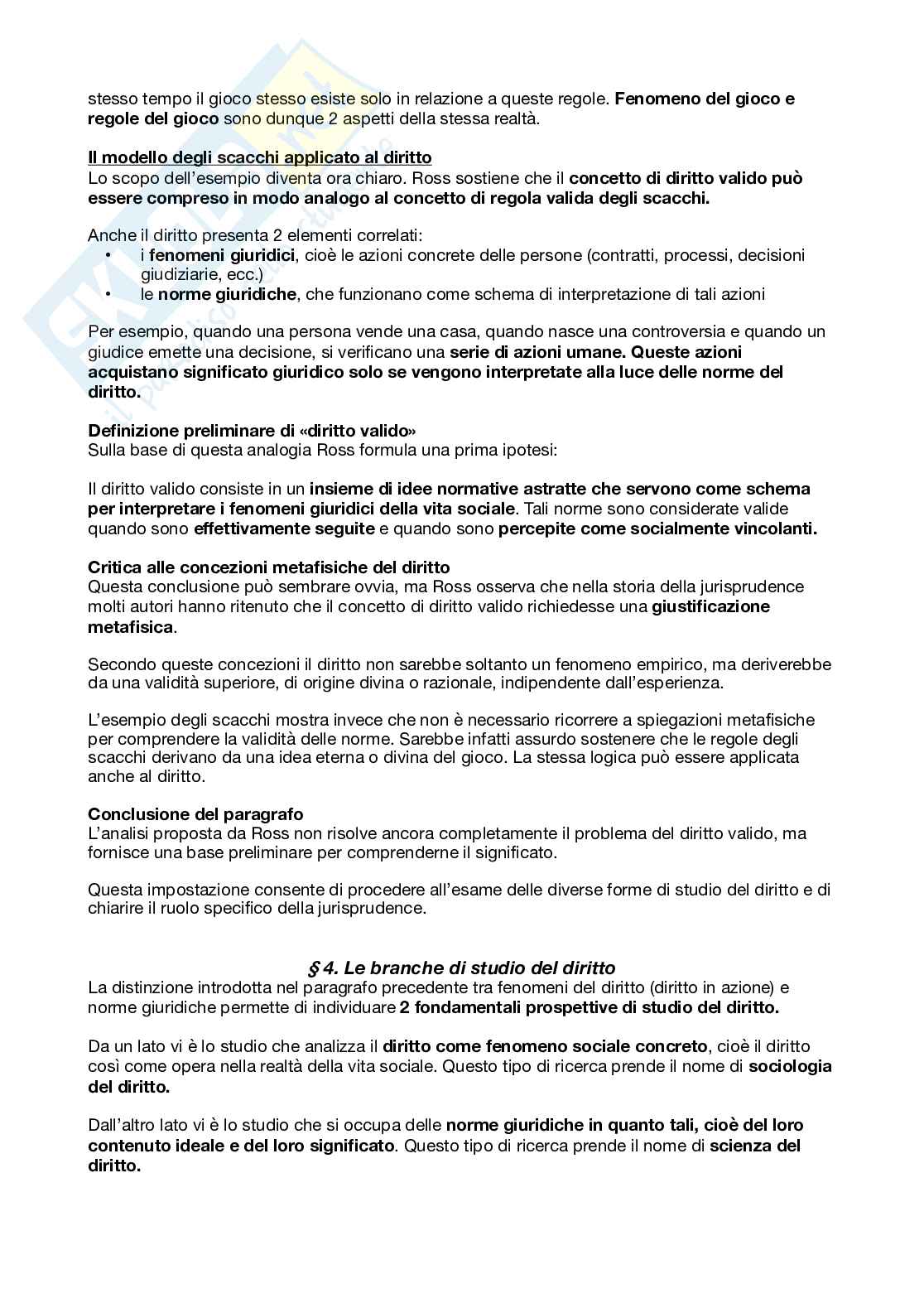 Riassunto esame Filosofia del Diritto, Prof. Re Lucia, libro consigliato Diritto e giustizia, Ross Pag. 6