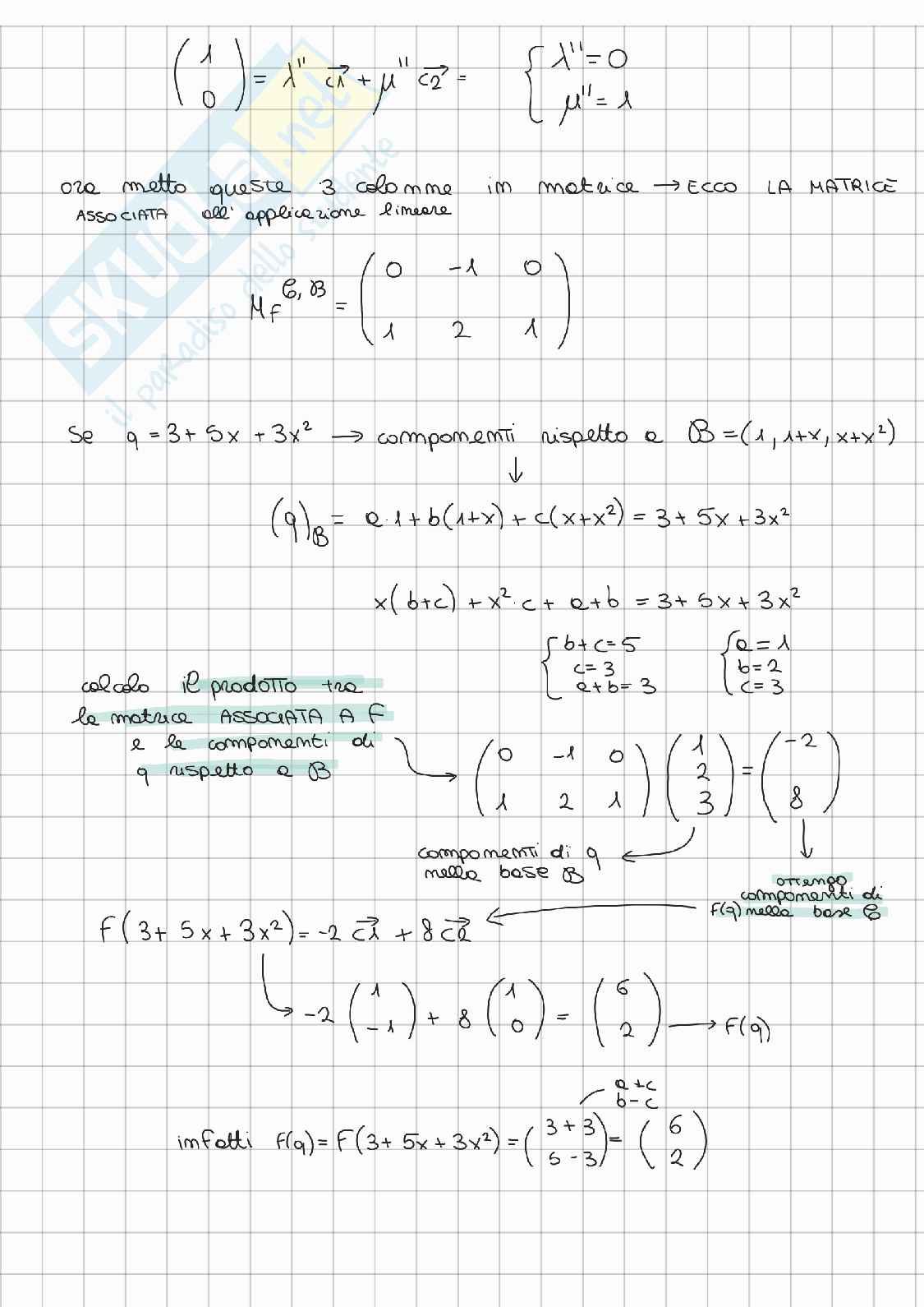 Riassunto esame Algebra lineare e geometria, Prof. Gatto Letterio, libro consigliato Lezioni di Algebra lineare e geometria, Gatto Pag. 21