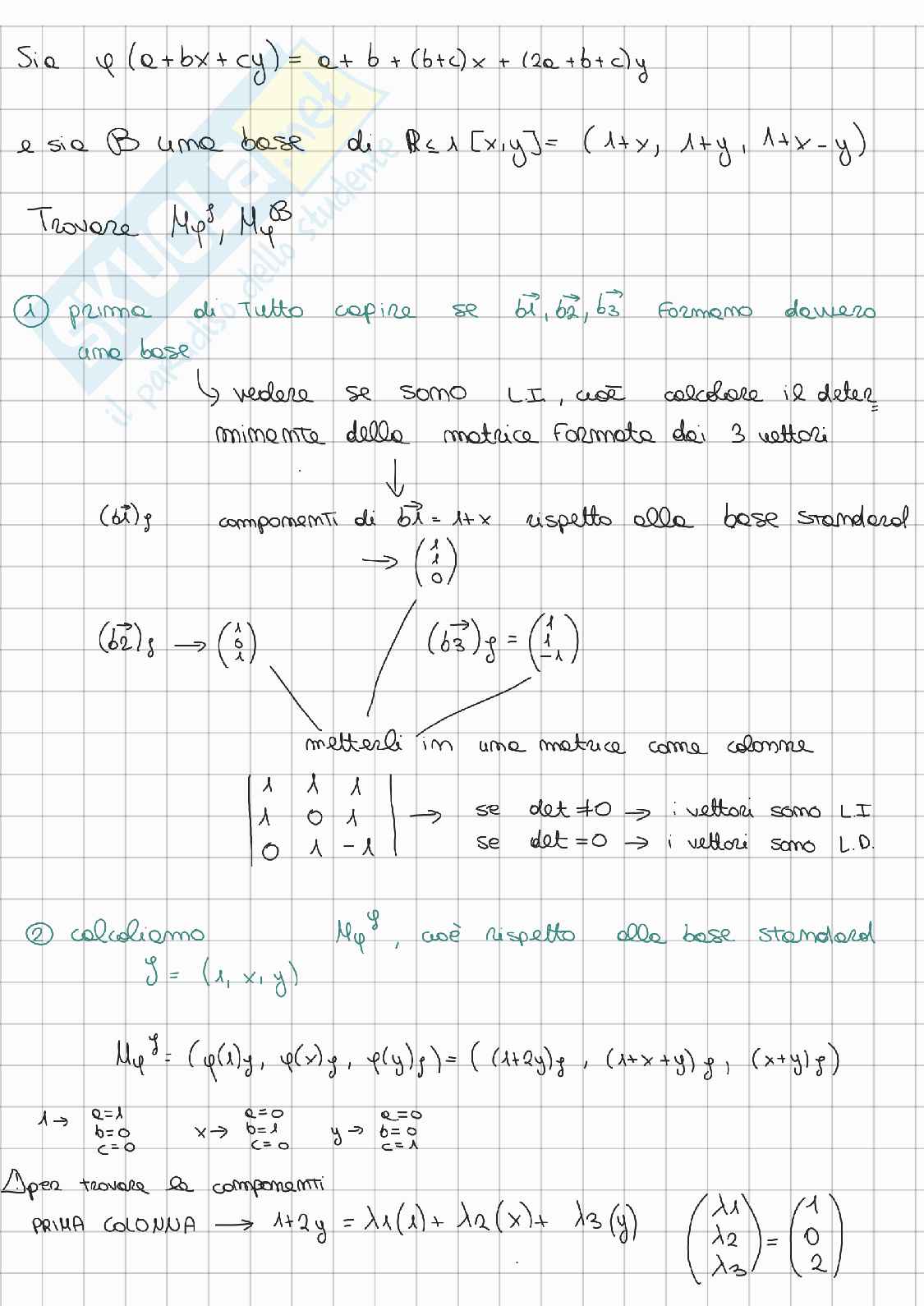 Riassunto esame Algebra lineare e geometria, Prof. Gatto Letterio, libro consigliato Lezioni di Algebra lineare e geometria, Gatto Pag. 26