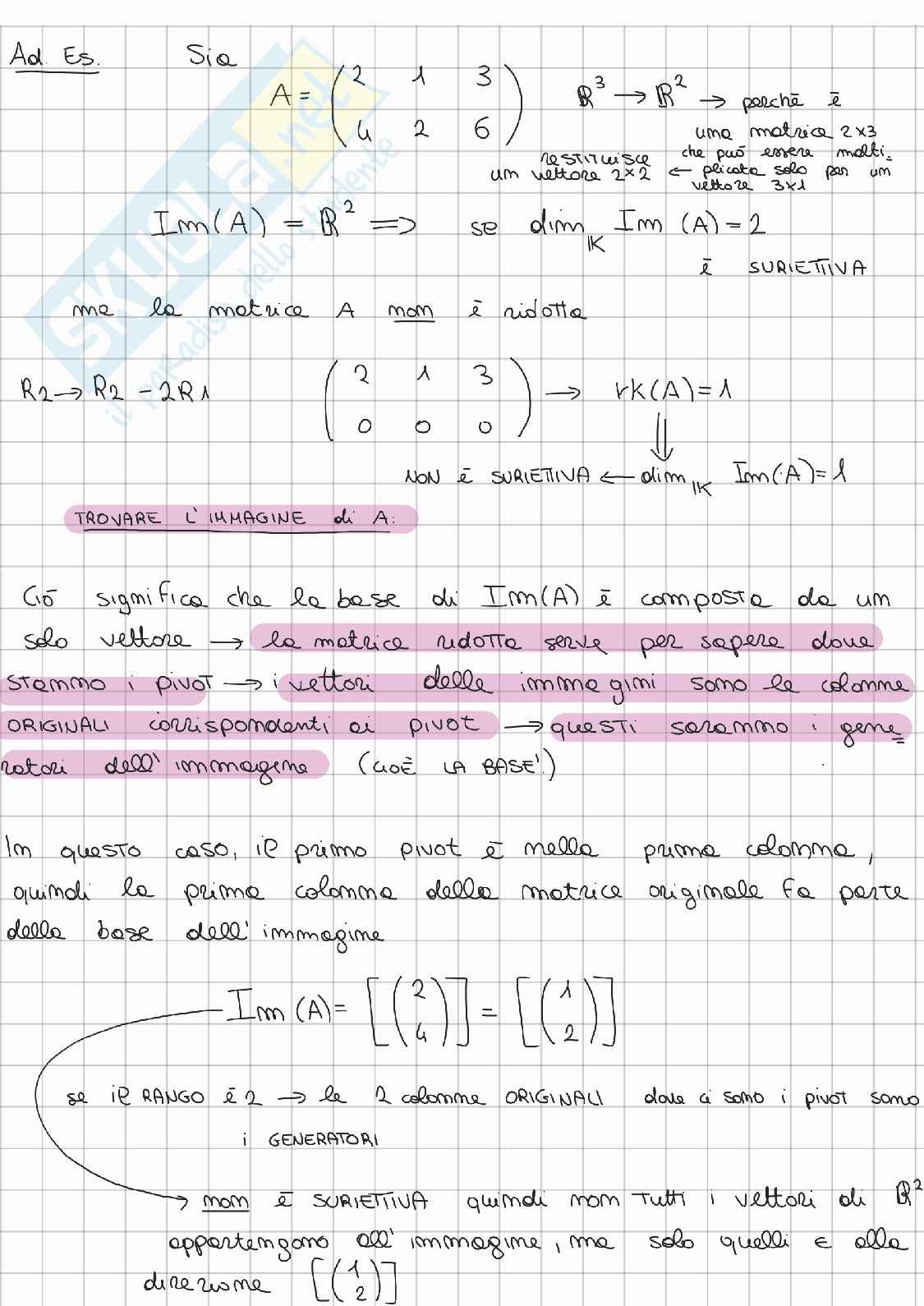 Riassunto esame Algebra lineare e geometria, Prof. Gatto Letterio, libro consigliato Lezioni di Algebra lineare e geometria, Gatto Pag. 6