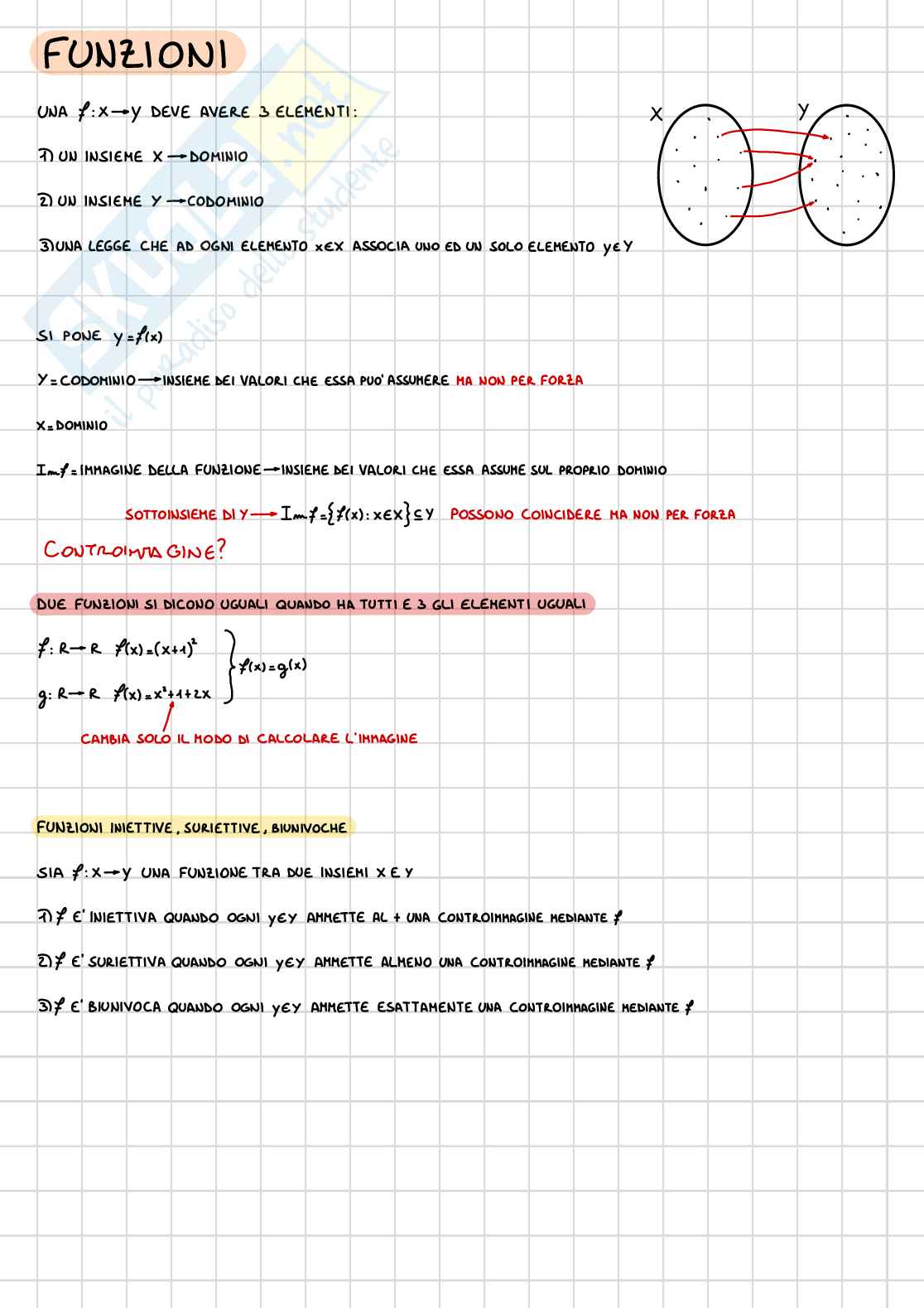 Analisi e geometria I - Funzioni Pag. 1
