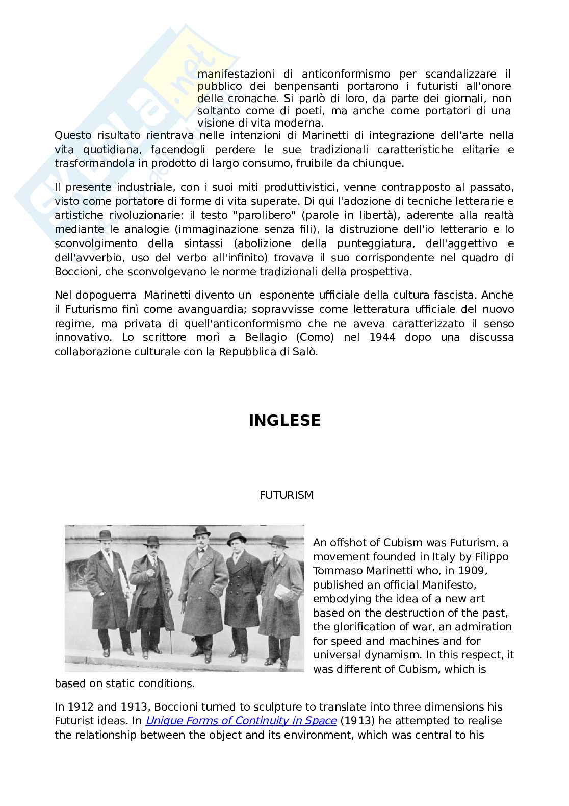 Futurismo, movimento artistico e culturale Pag. 6