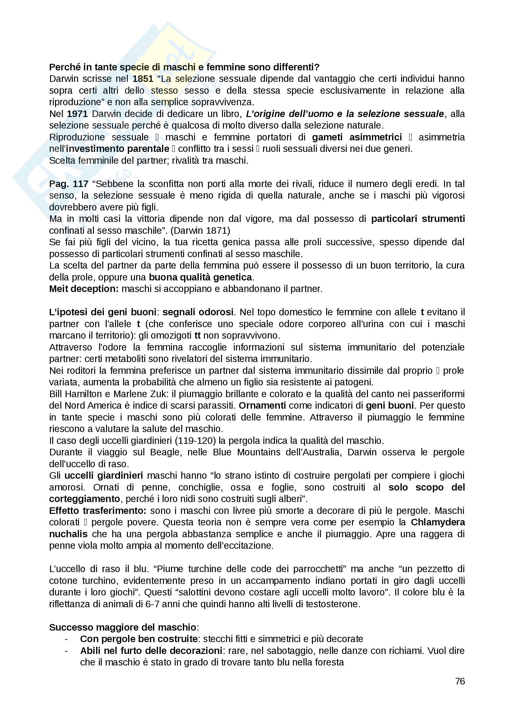 Biologia ed Etologia lezioni Pag. 76