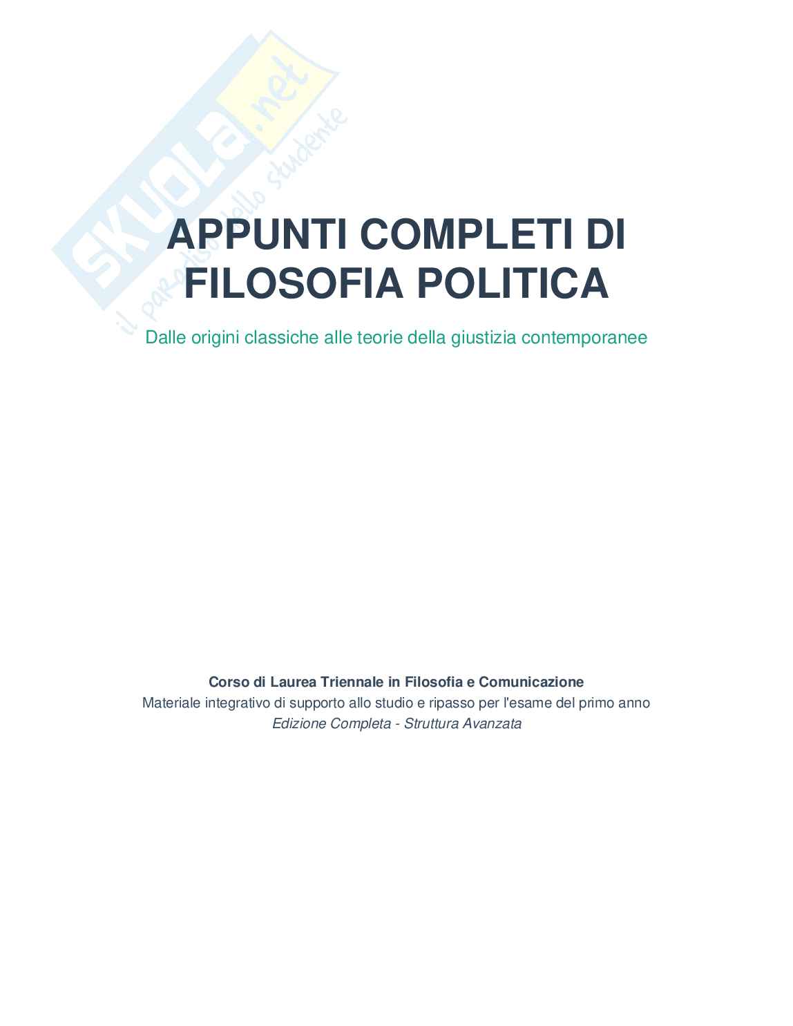 Filosofia politica Pag. 1