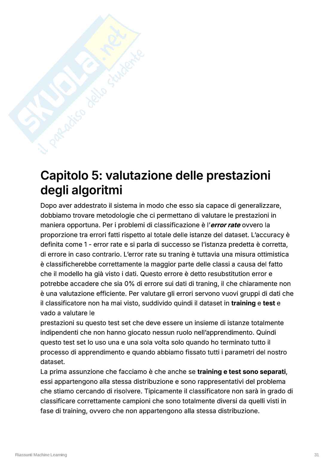Valutazione delle prestazioni degli algoritmi Pag. 1