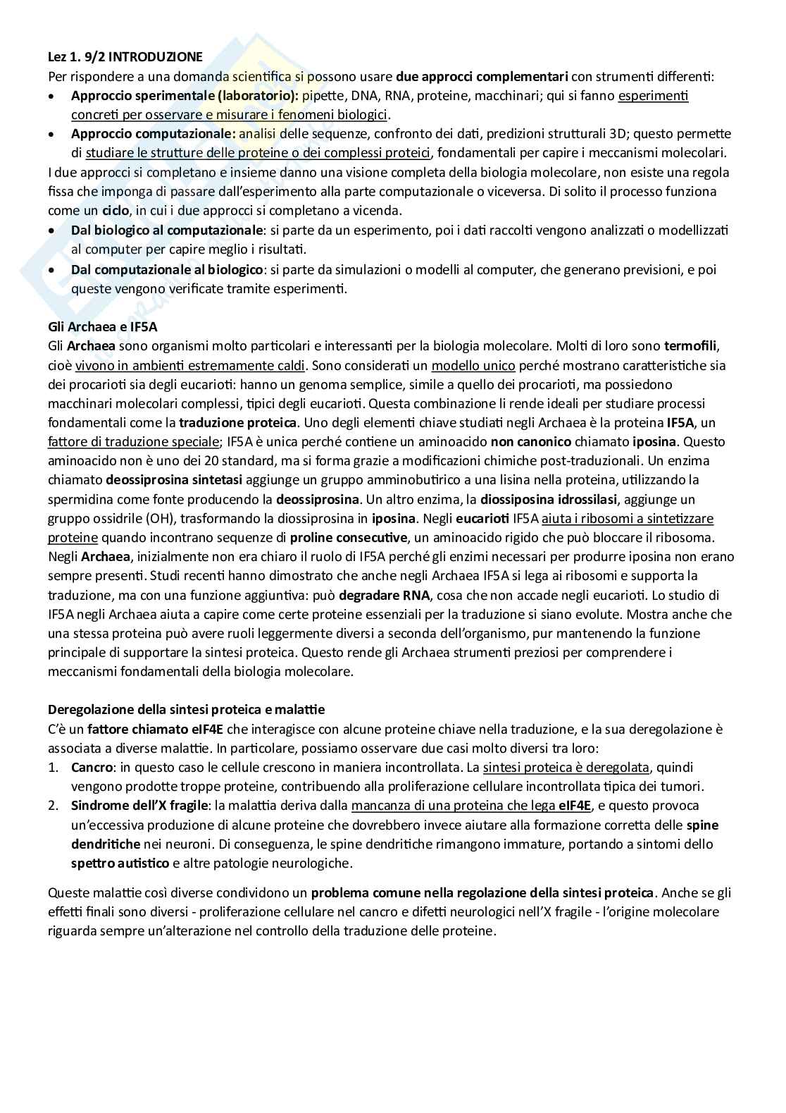 Appunti del C.I. Laboratorio di Biologia moleolare   Pag. 1