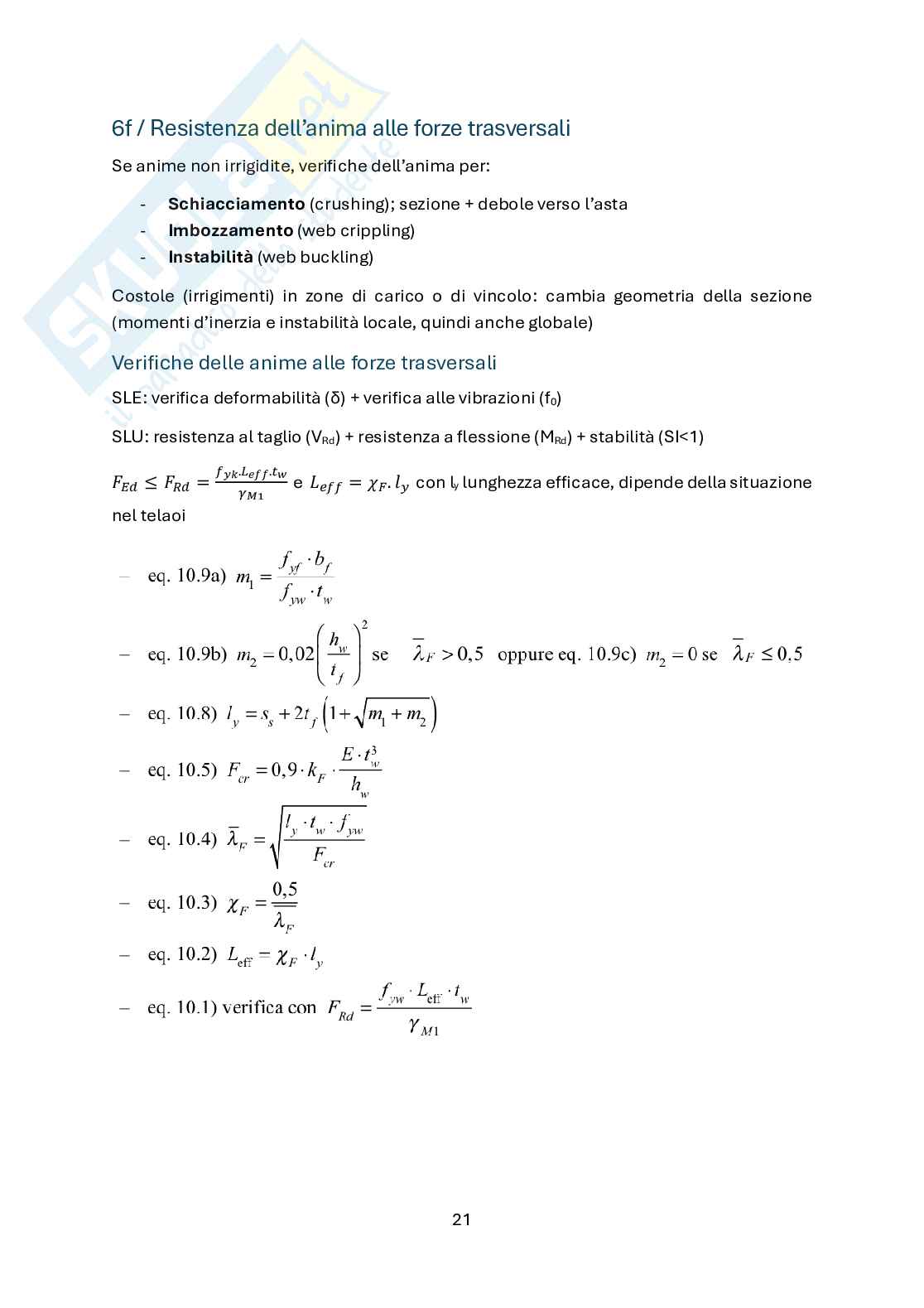 Progettazione di strutture in acciaio - Domande prima parte Pag. 21