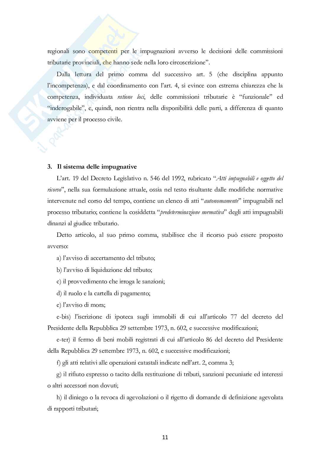 Regolamentazione delle spese processuali in ambito tributario Pag. 11