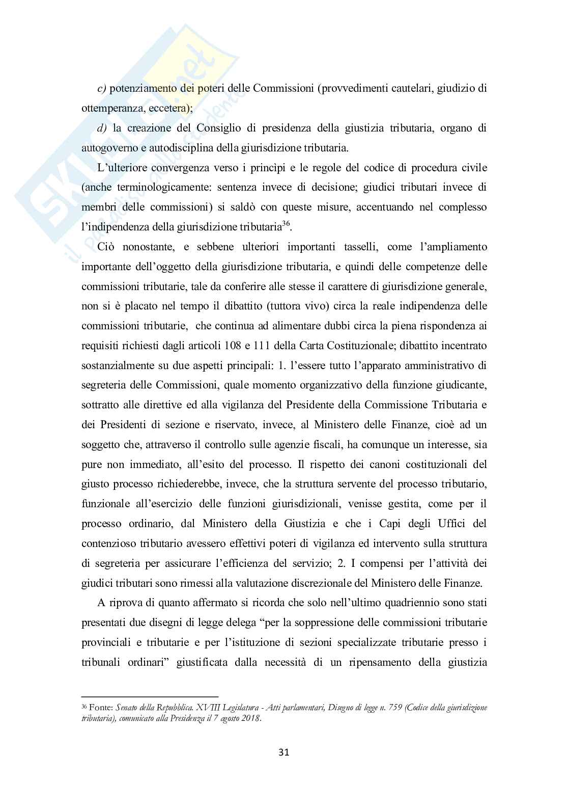 Regolamentazione delle spese processuali in ambito tributario Pag. 31