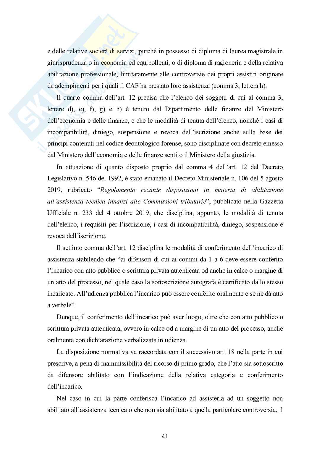 Regolamentazione delle spese processuali in ambito tributario Pag. 41