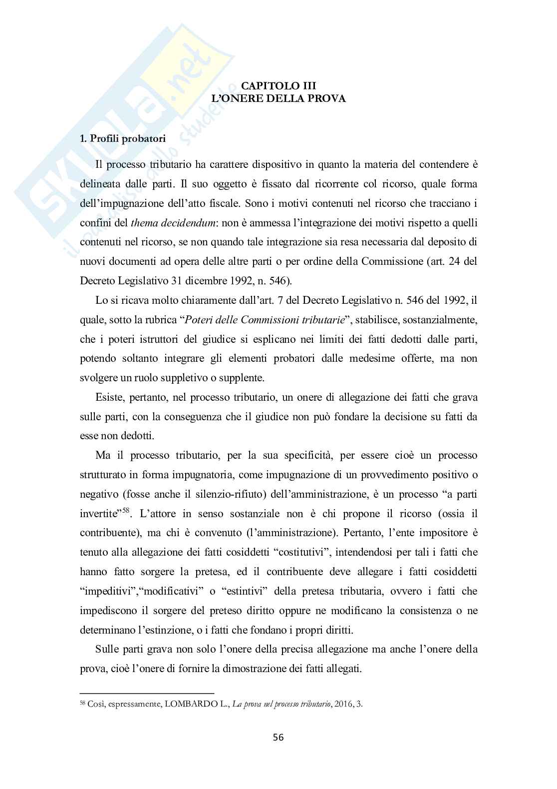 Regolamentazione delle spese processuali in ambito tributario Pag. 56