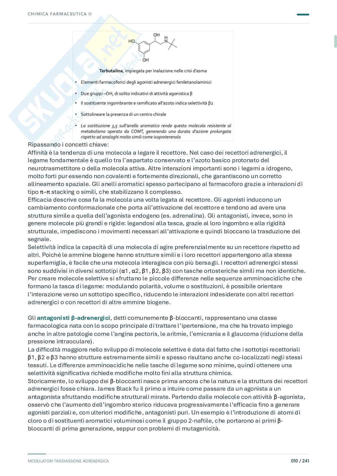 Chimica farmaceutica e tossicologica 2 – Prima parte, 2025/2026 Pag. 11