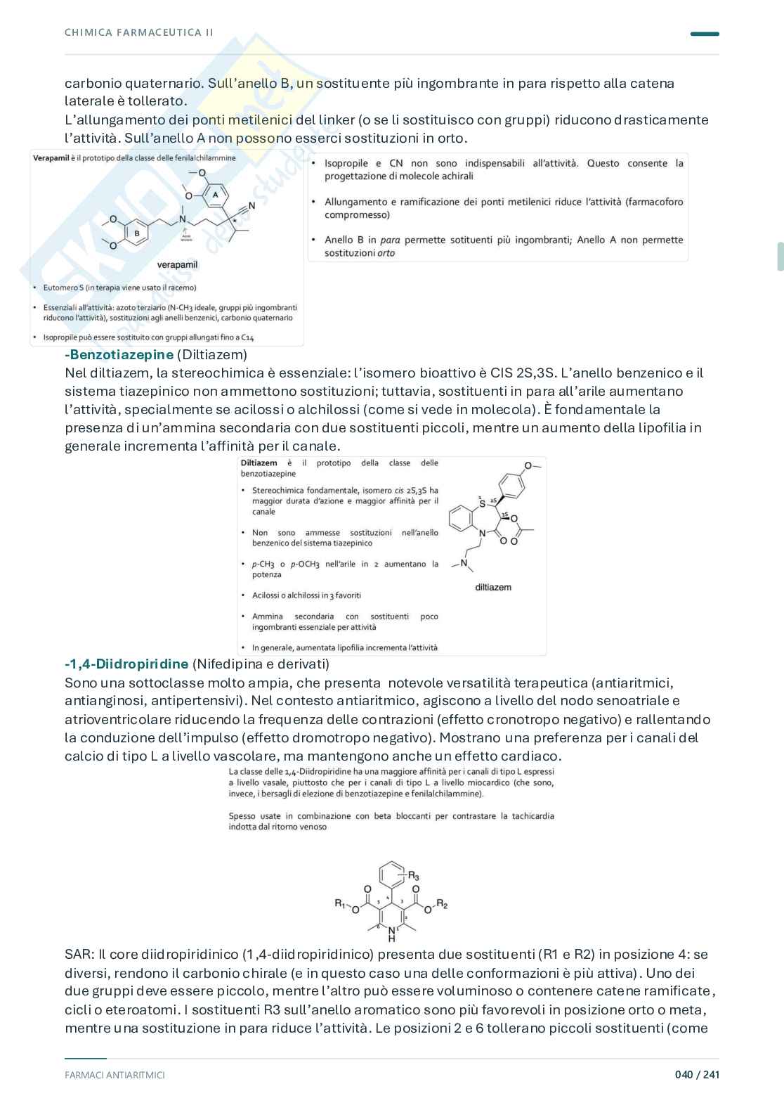 Chimica farmaceutica e tossicologica 2 – Prima parte, 2025/2026 Pag. 41