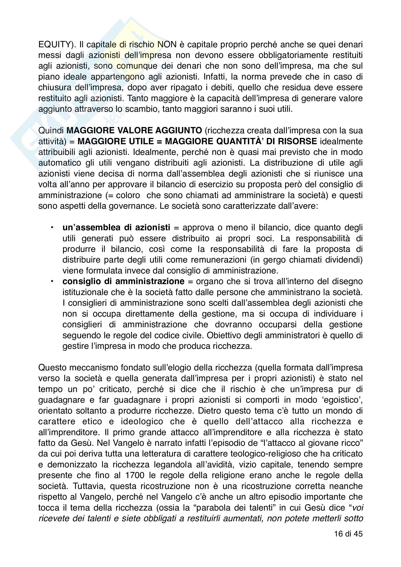 Appunti esame economia delle aziende e dei mercati internazionali, Prof. Miglietta Pag. 16