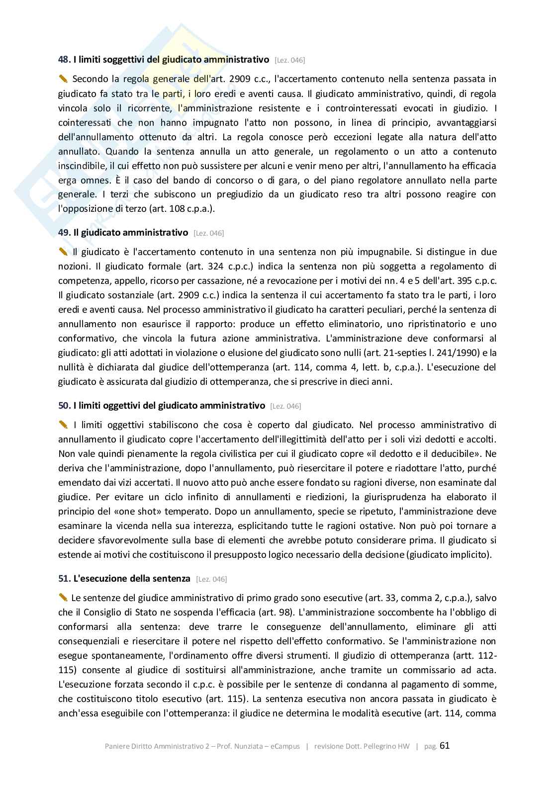 Paniere 2026 Diritto amministrativo 2 - Paniere Quiz-aperte-Extra revisionato Corretto Pag. 61