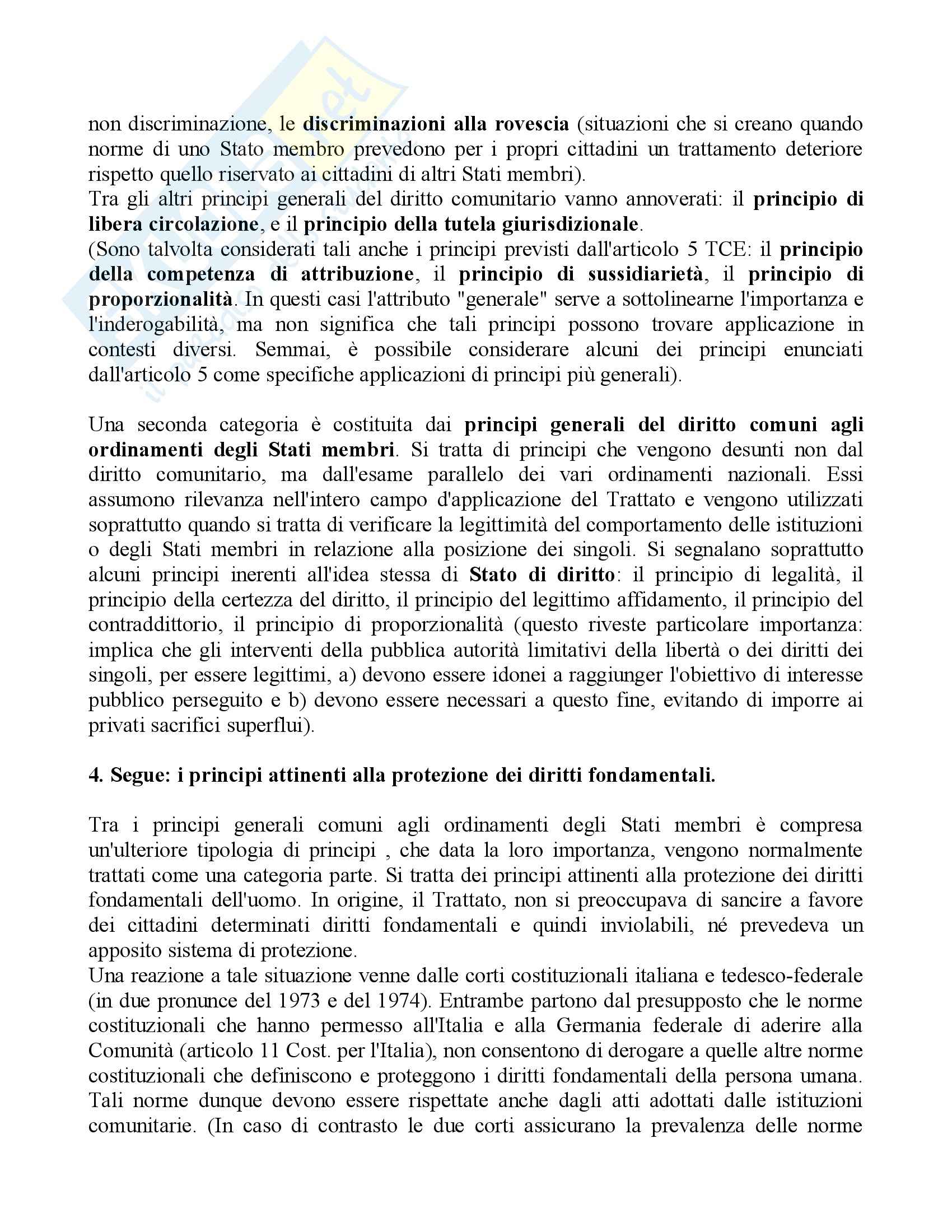 Riassunto esame Diritto dell'Unione Europea, prof. Cortese, libro consigliato Diritto dell'Unione Europea, Daniele Pag. 36