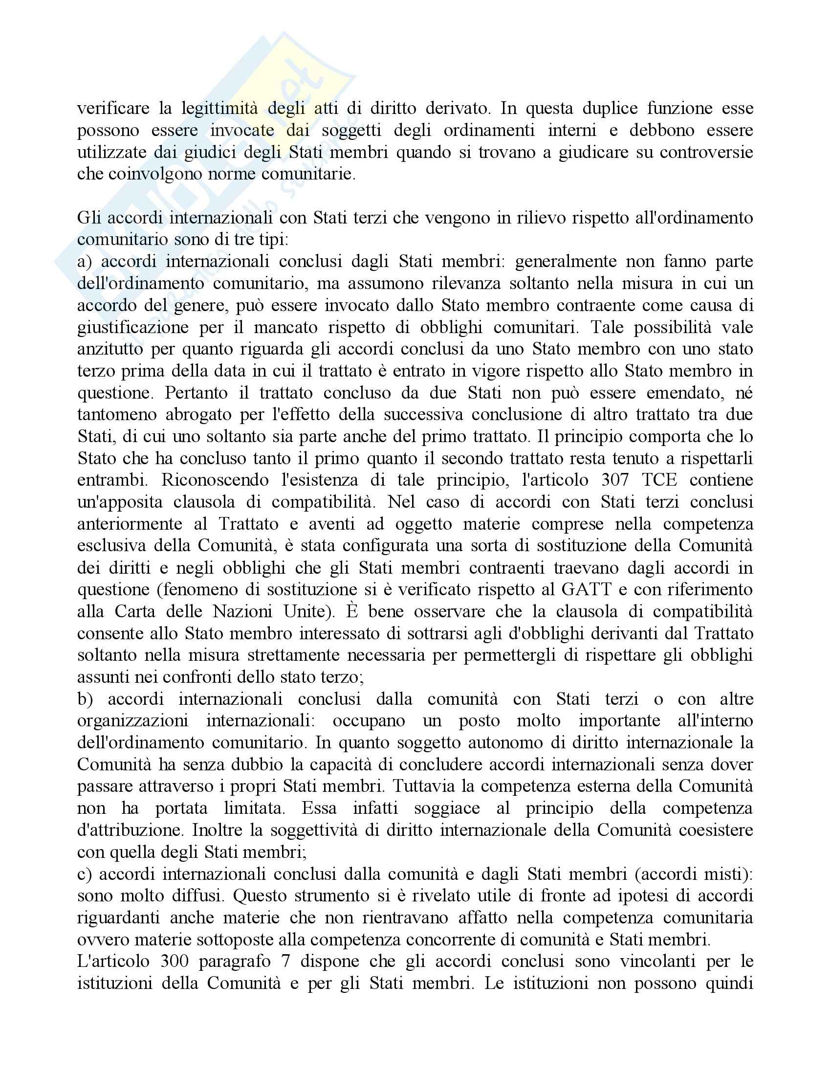 Riassunto esame Diritto dell'Unione Europea, prof. Cortese, libro consigliato Diritto dell'Unione Europea, Daniele Pag. 41