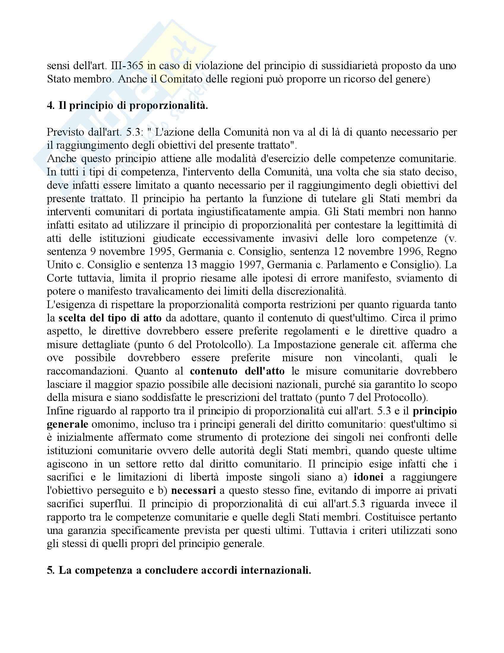 Riassunto esame Diritto dell'Unione Europea, prof. Cortese, libro consigliato Diritto dell'Unione Europea, Daniele Pag. 86