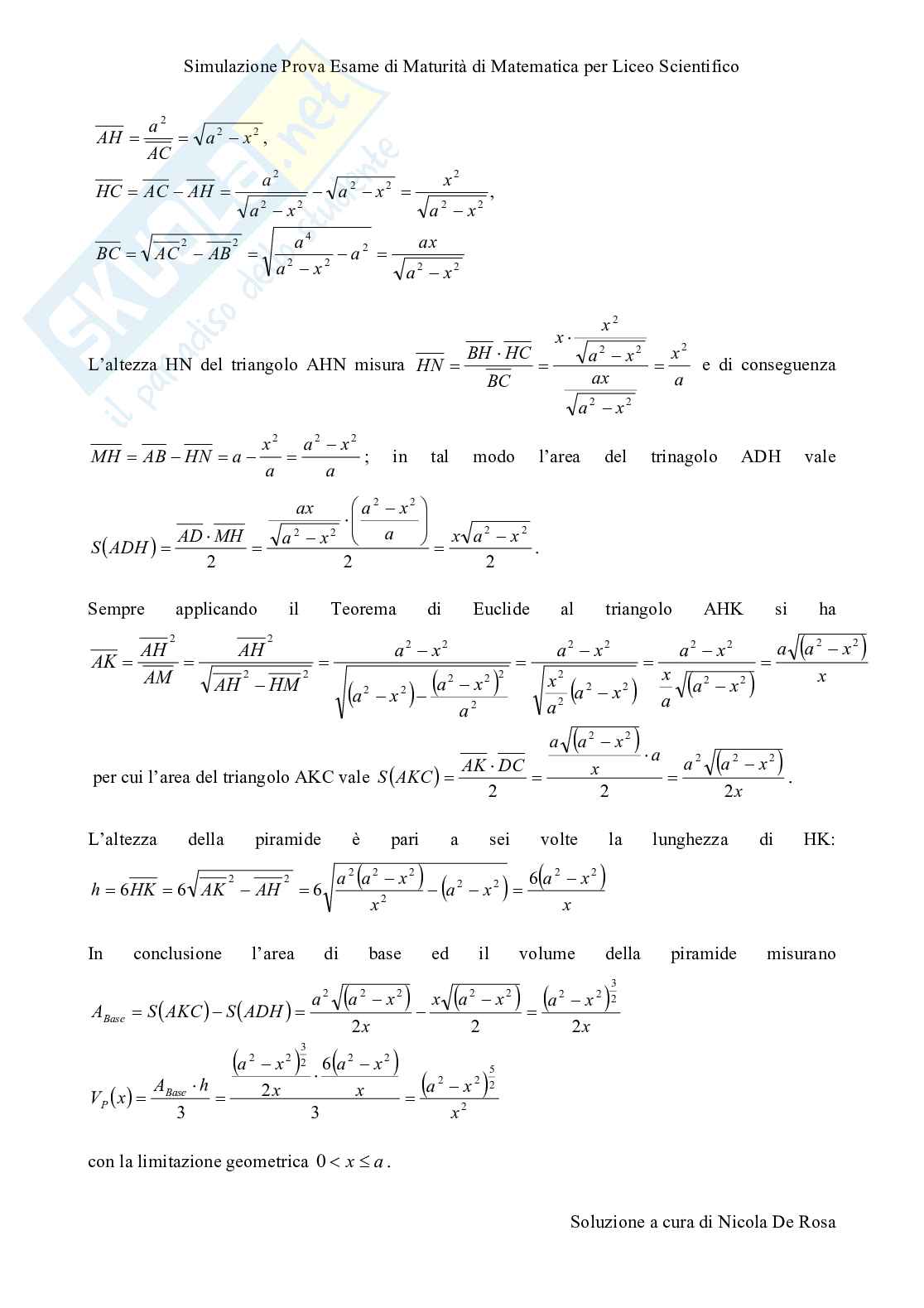 2011 Esercitazione per l'esame di matematica Pag. 11