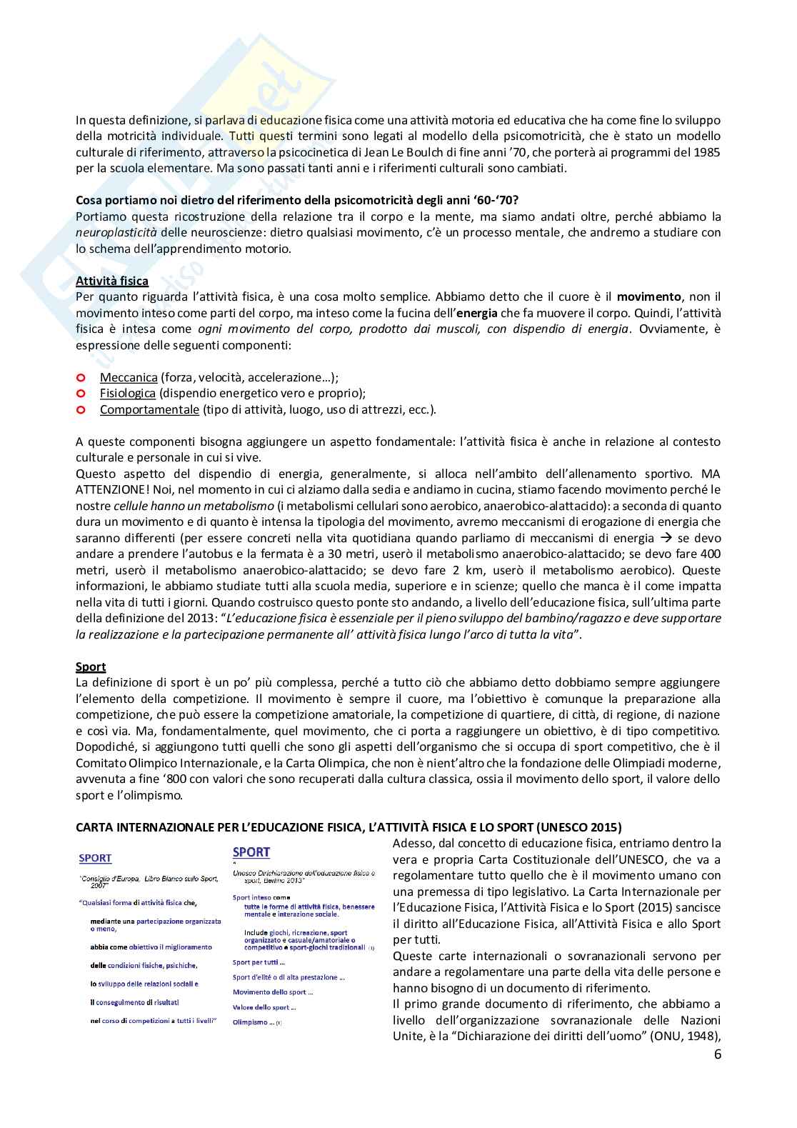Appunti corso Educazione motoria Pag. 6