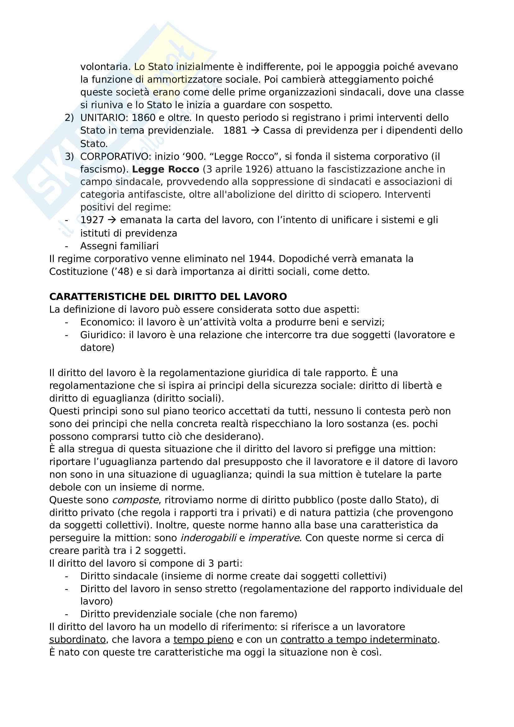 Appunti di Diritto del lavoro Pag. 2