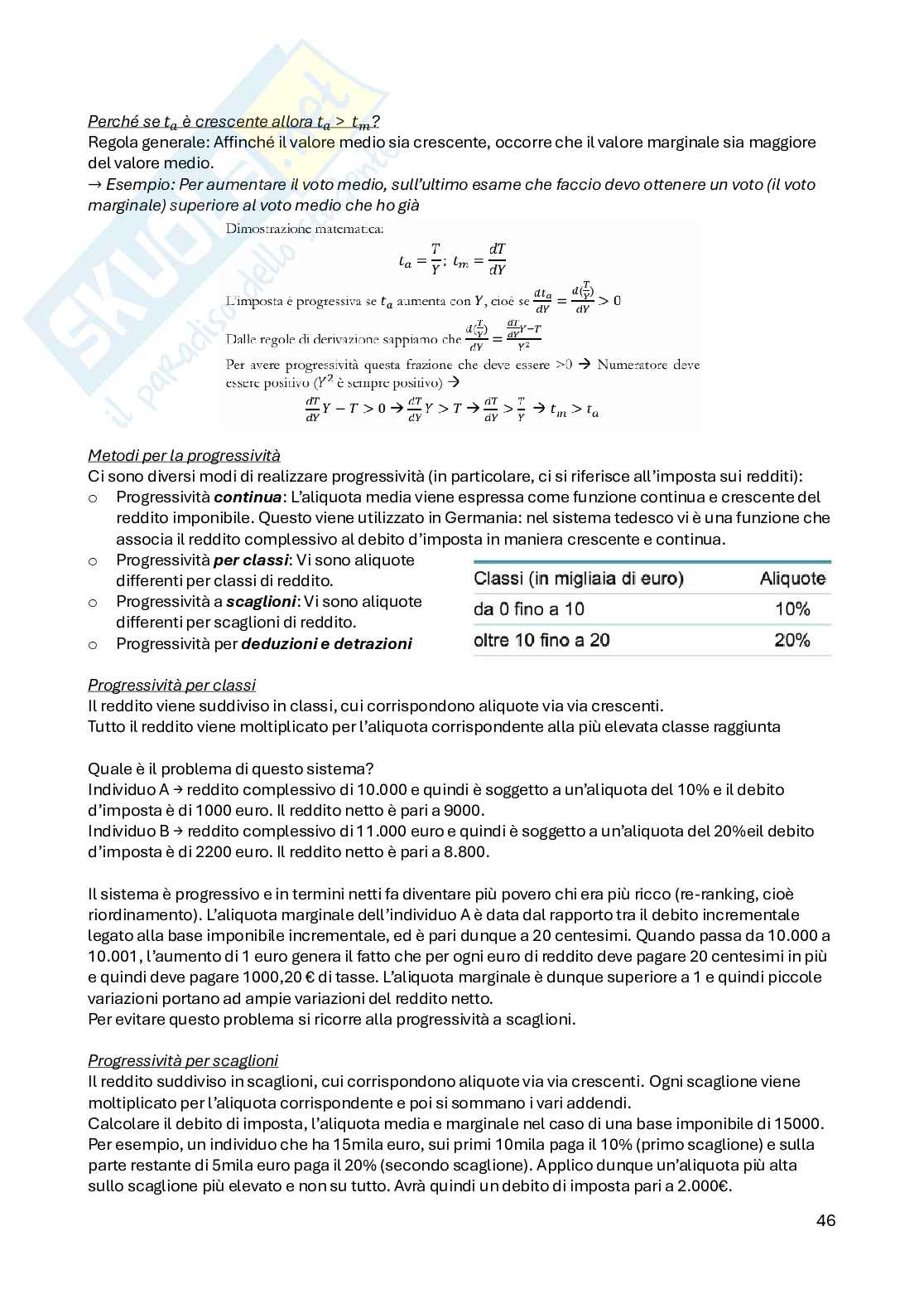 Scienze delle finanze  Pag. 46