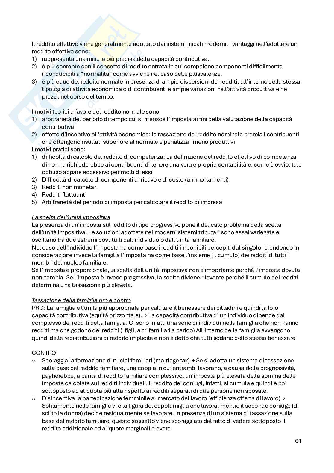 Scienze delle finanze  Pag. 61