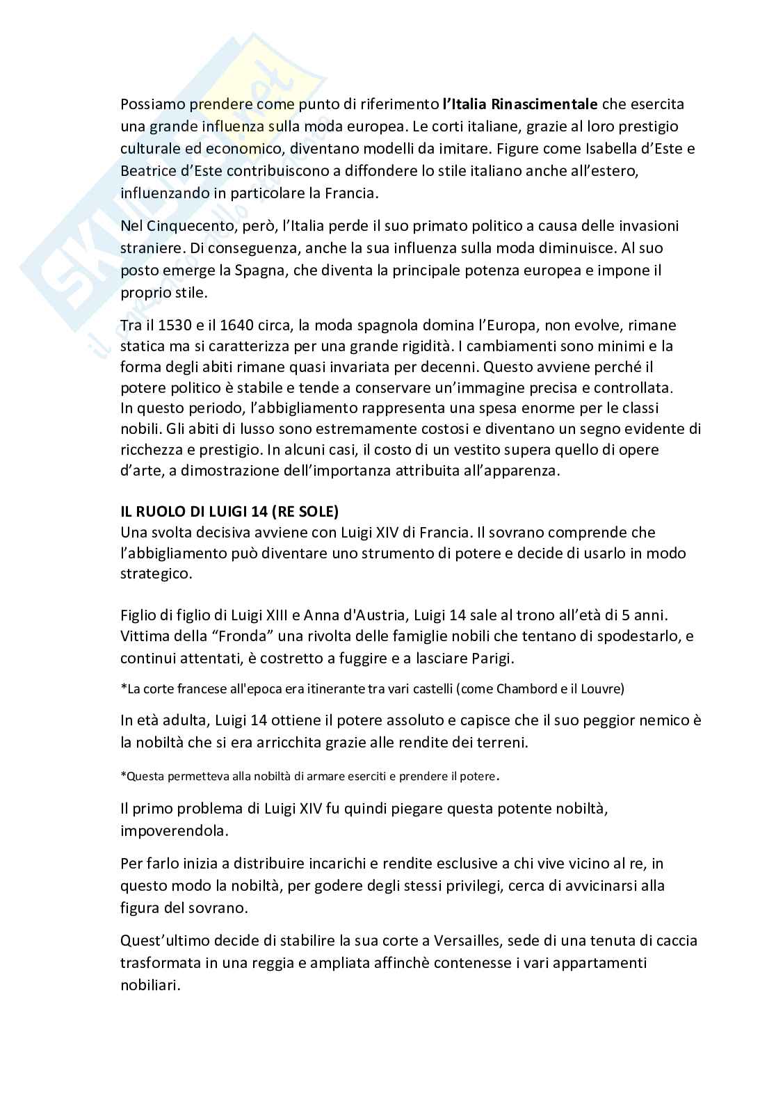 Storia della moda e del costume Pag. 6