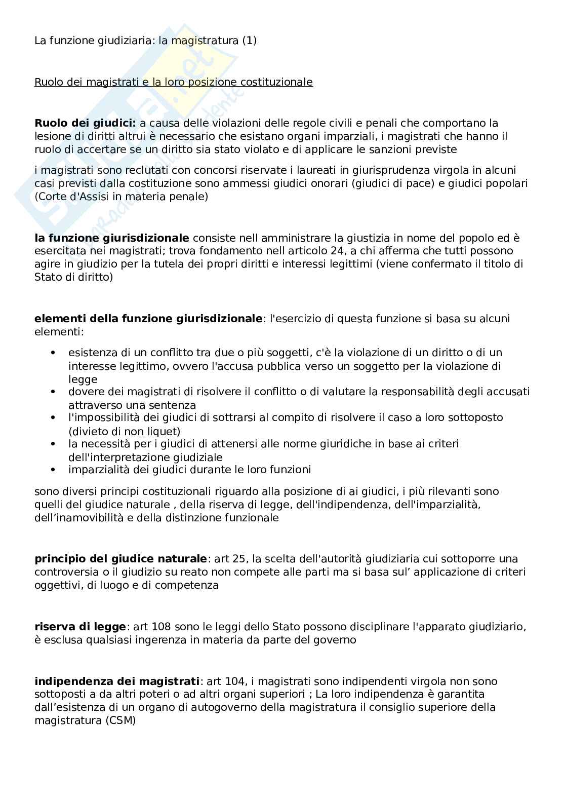 Funzione giudiziaria Pag. 1