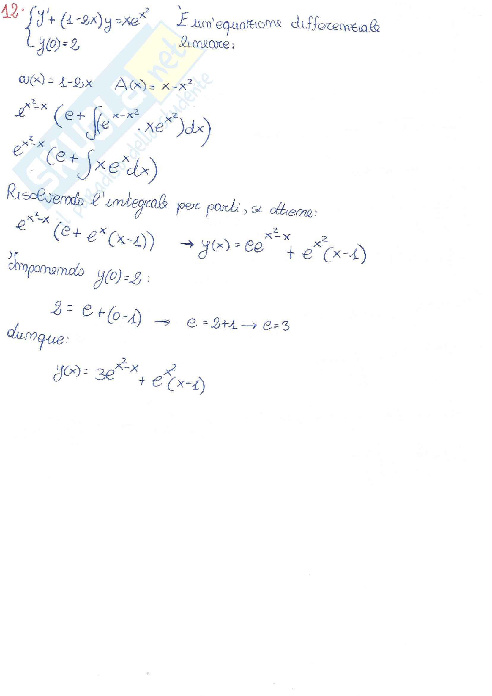 Equazioni differenziali - esercizi Pag. 11