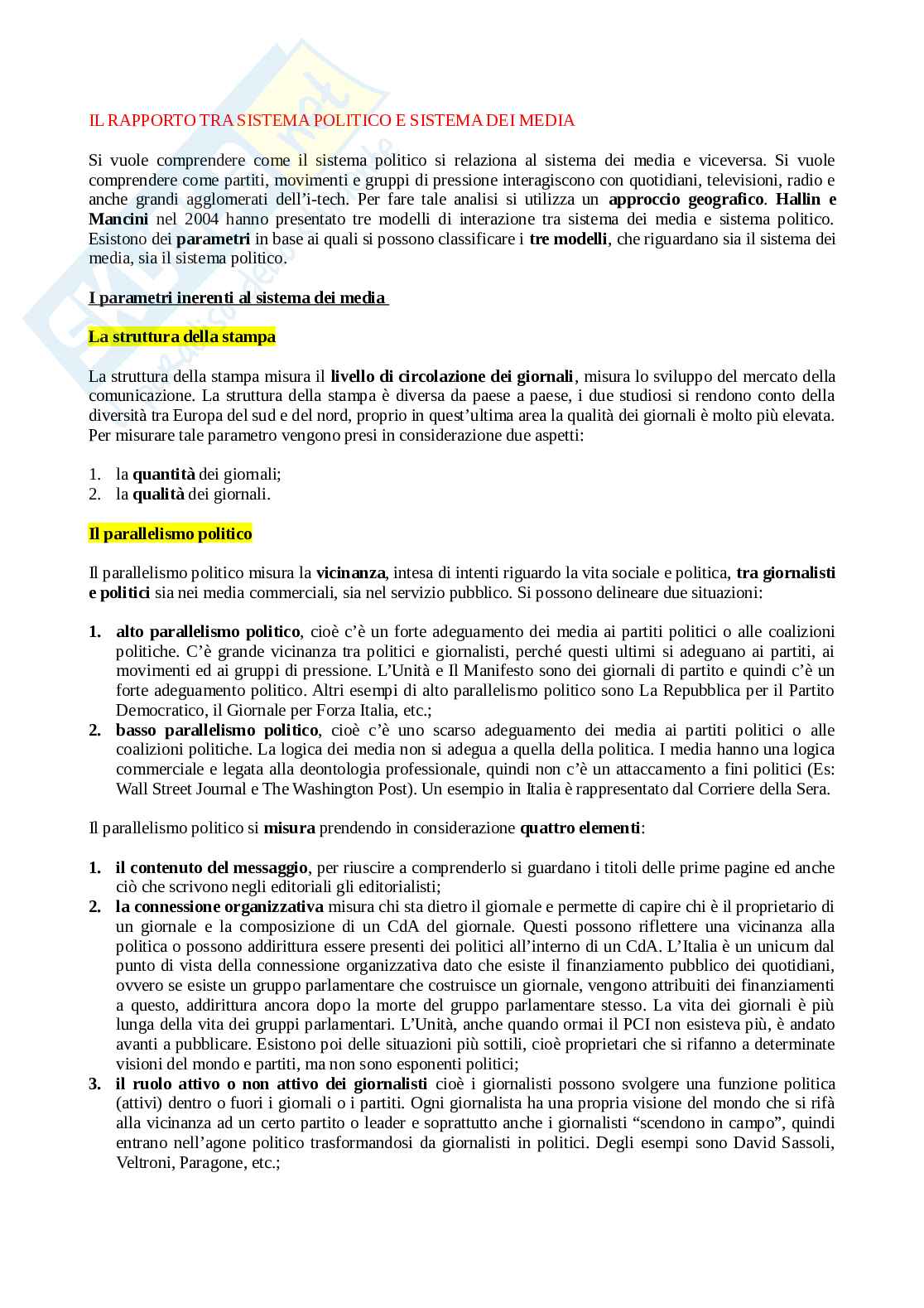 Politica e Comunicazione Pag. 1