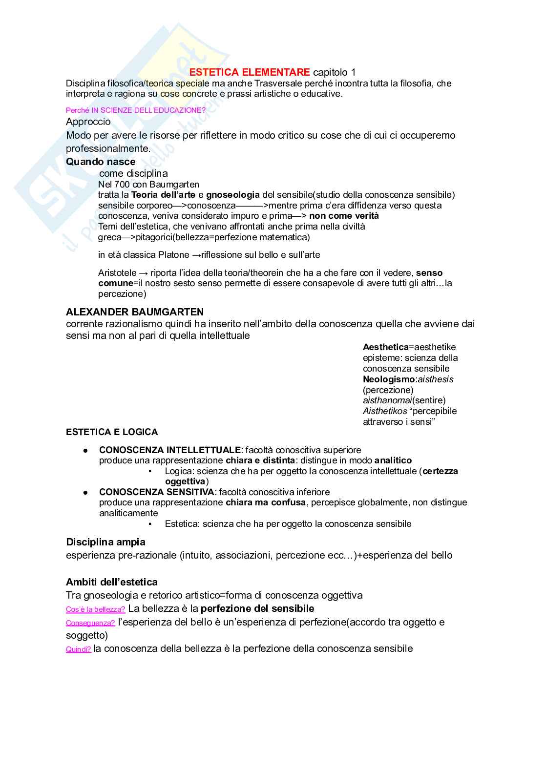 Estetica filosofica Pag. 6