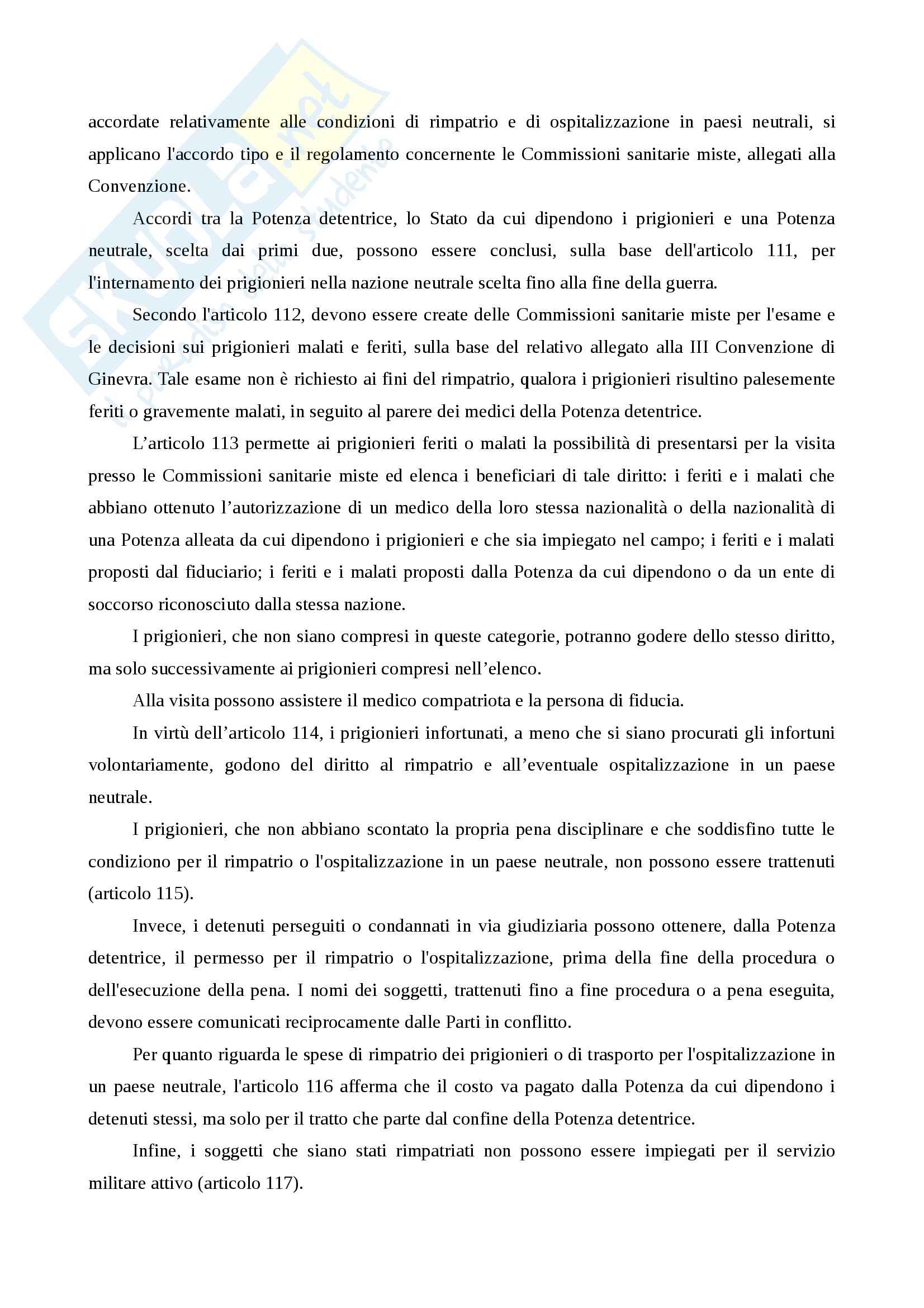 Diritto - rimpatrio dei prigionieri di guerra Pag. 2