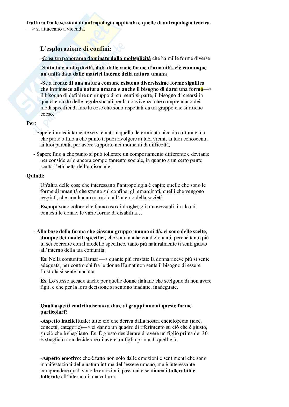Riassunto esame Antropologia sociale , Prof. Micheli Ilaria, libro consigliato Antropologia culturale, 2ª edizione , Dei Pag. 11