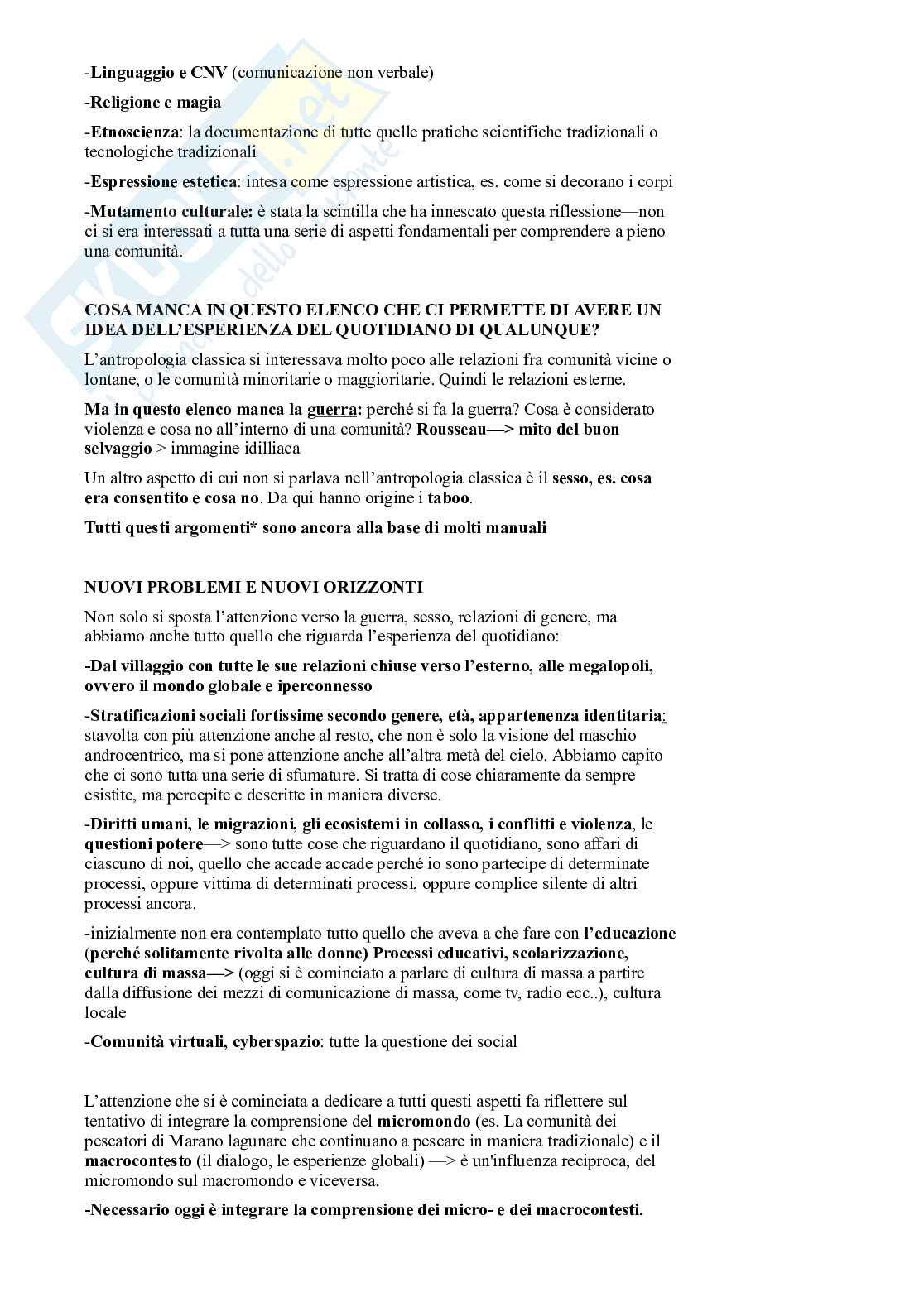 Riassunto esame Antropologia sociale , Prof. Micheli Ilaria, libro consigliato Antropologia culturale, 2ª edizione , Dei Pag. 16