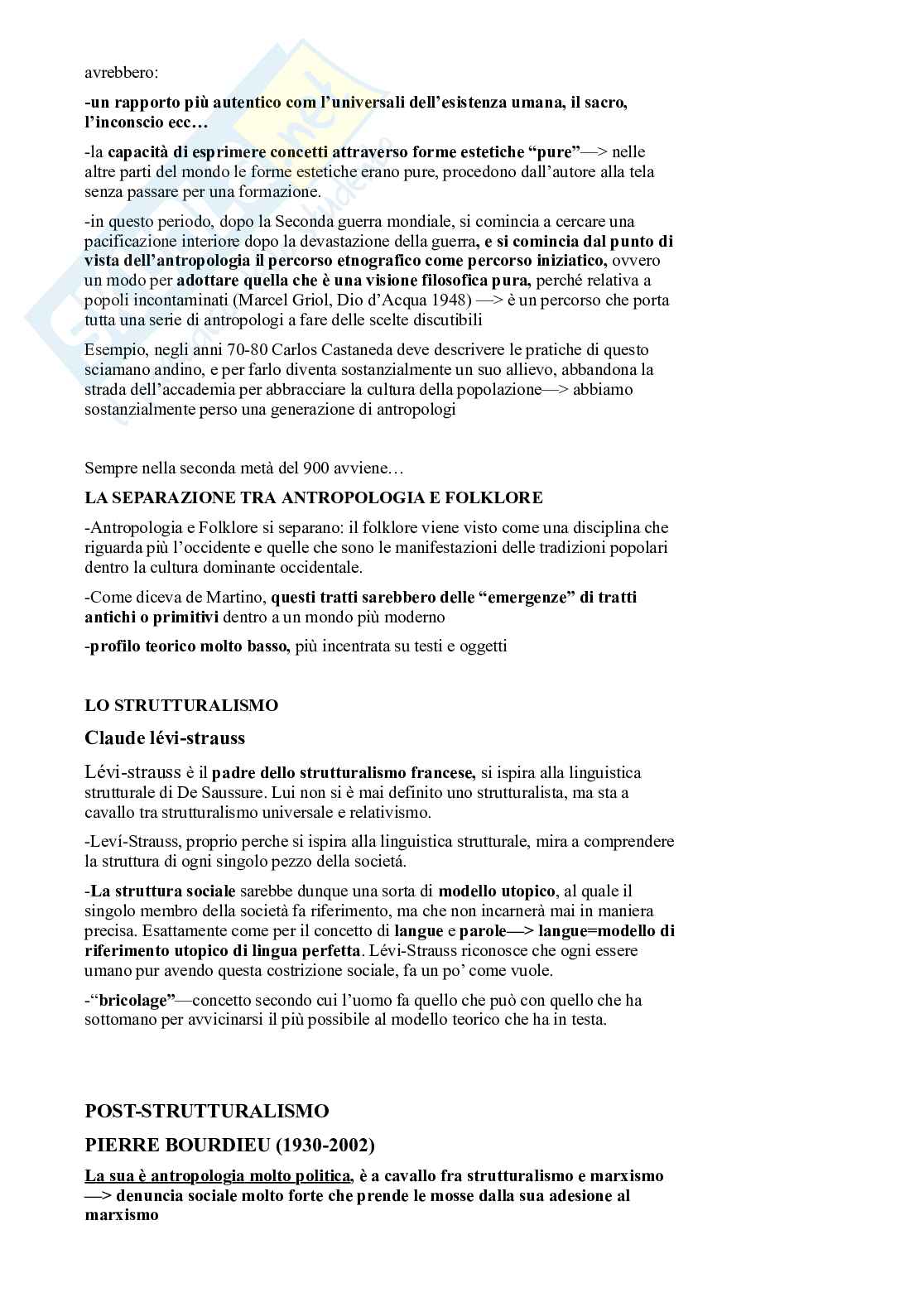Riassunto esame Antropologia sociale , Prof. Micheli Ilaria, libro consigliato Antropologia culturale, 2ª edizione , Dei Pag. 31