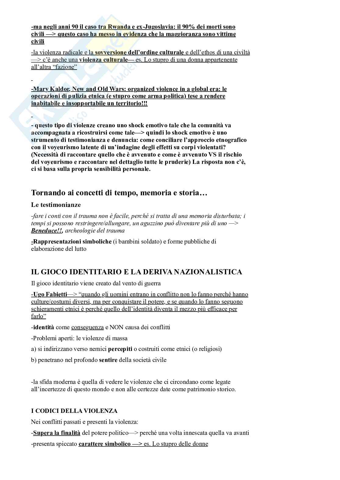 Riassunto esame Antropologia sociale , Prof. Micheli Ilaria, libro consigliato Antropologia culturale, 2ª edizione , Dei Pag. 71