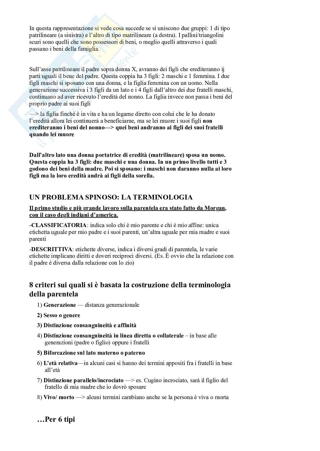 Riassunto esame Antropologia sociale , Prof. Micheli Ilaria, libro consigliato Antropologia culturale, 2ª edizione , Dei Pag. 76