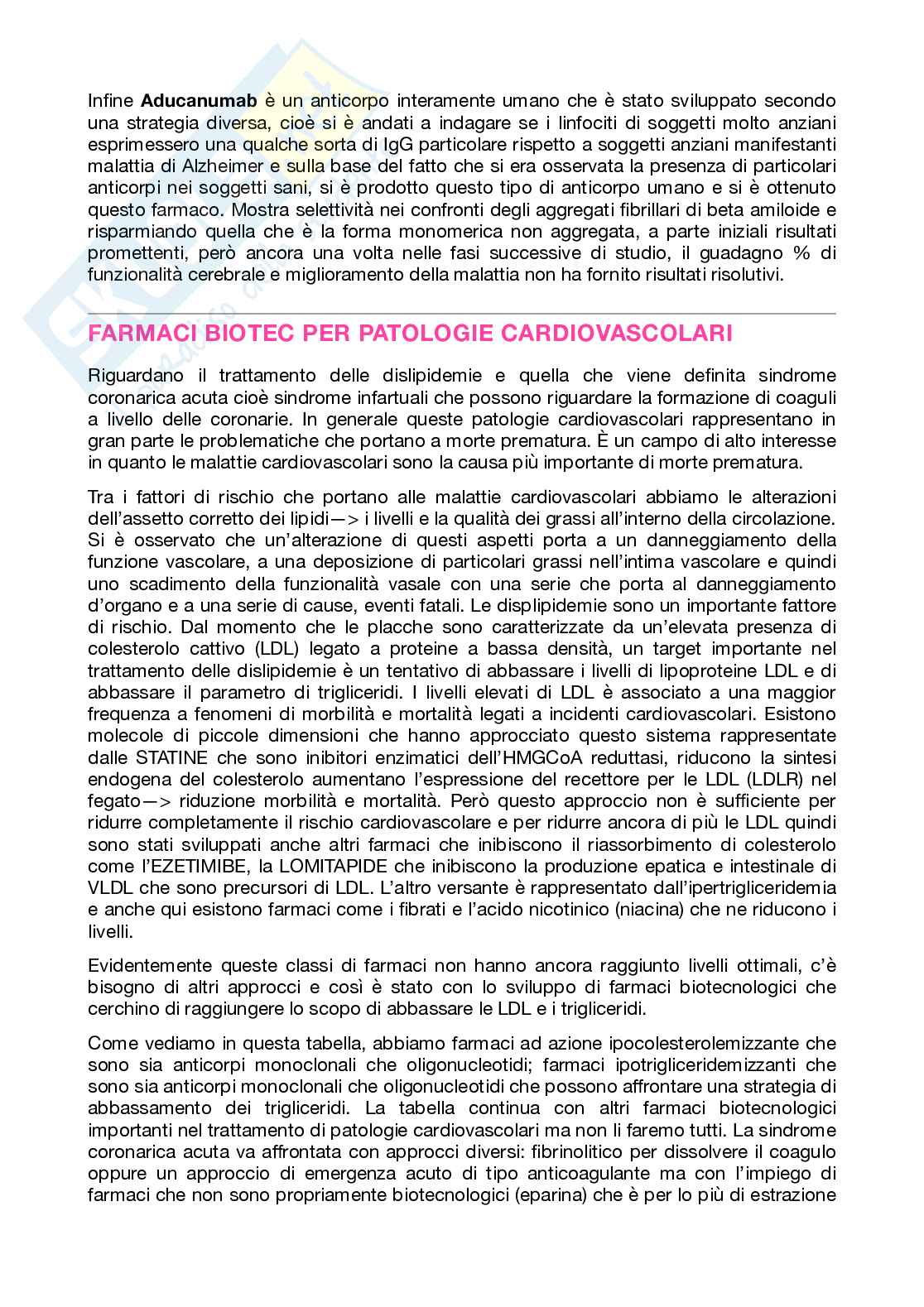 Farmacologia dei farmaci biotecnologici - parte 1 Pag. 46