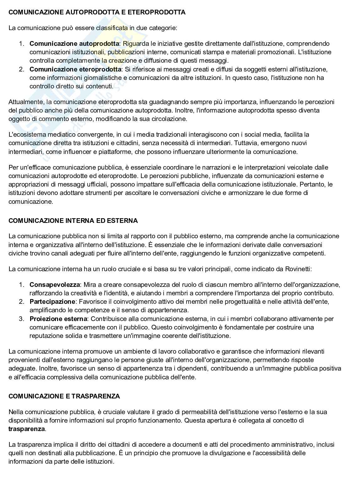 Appunti esame Linguaggi e tecniche dell' informazione pubblica Pag. 2