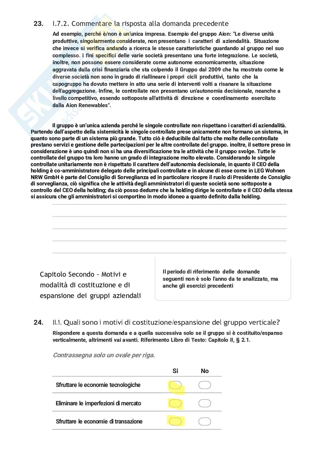 Economia dei gruppi Pag. 11