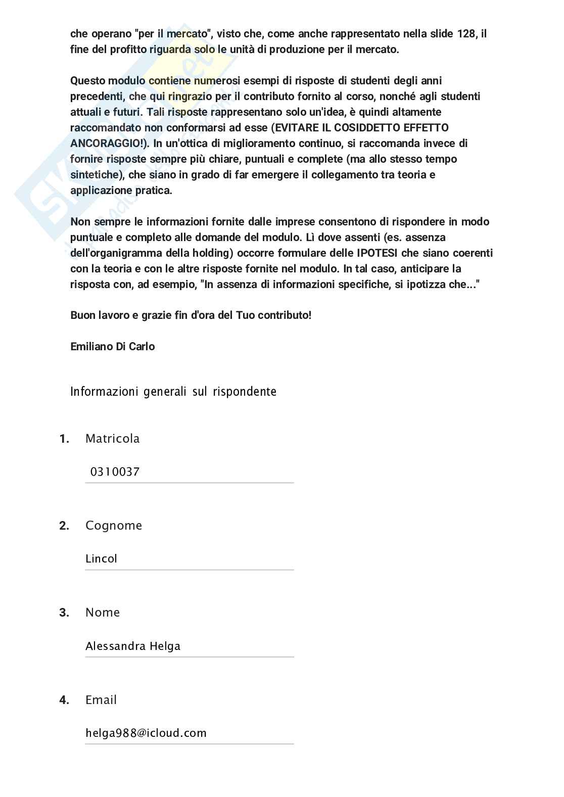 Economia dei gruppi Pag. 2