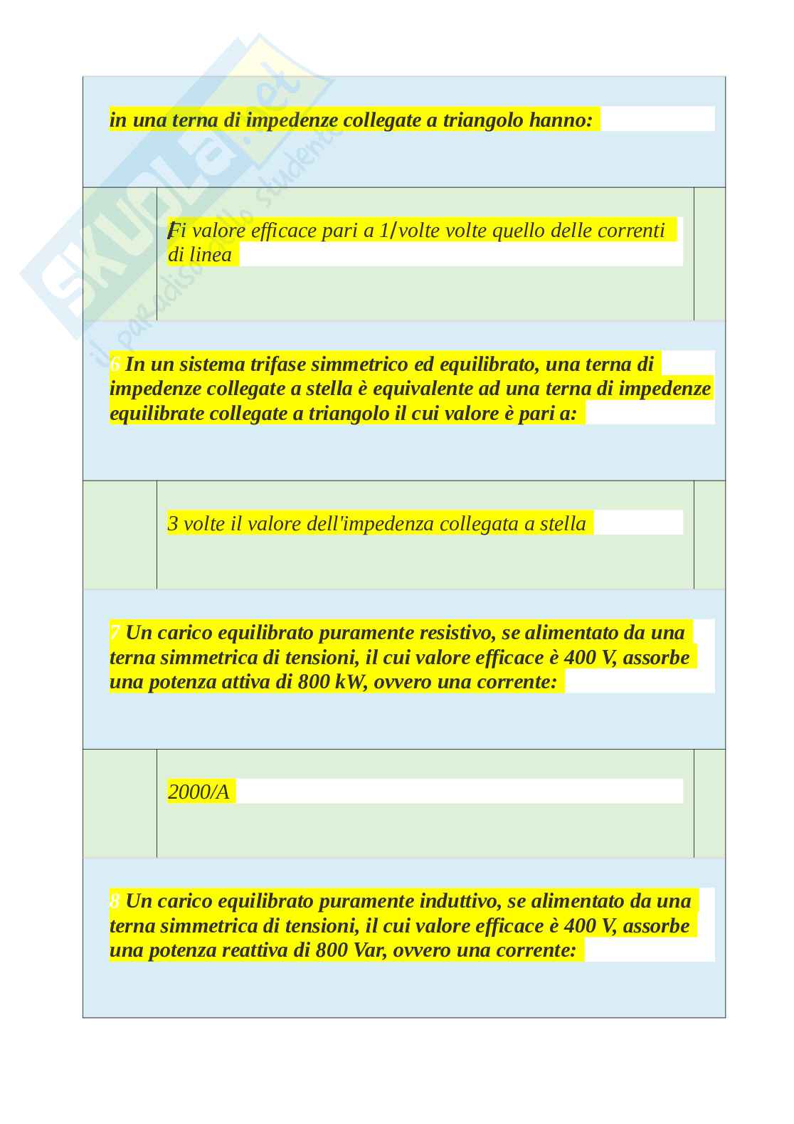 Tutte le 700 domande e risposte esame di Sicurezza degli impianti elettrici industriali e civili - 130 Pagine - Aggiornate a Novembre 2022 Pag. 26