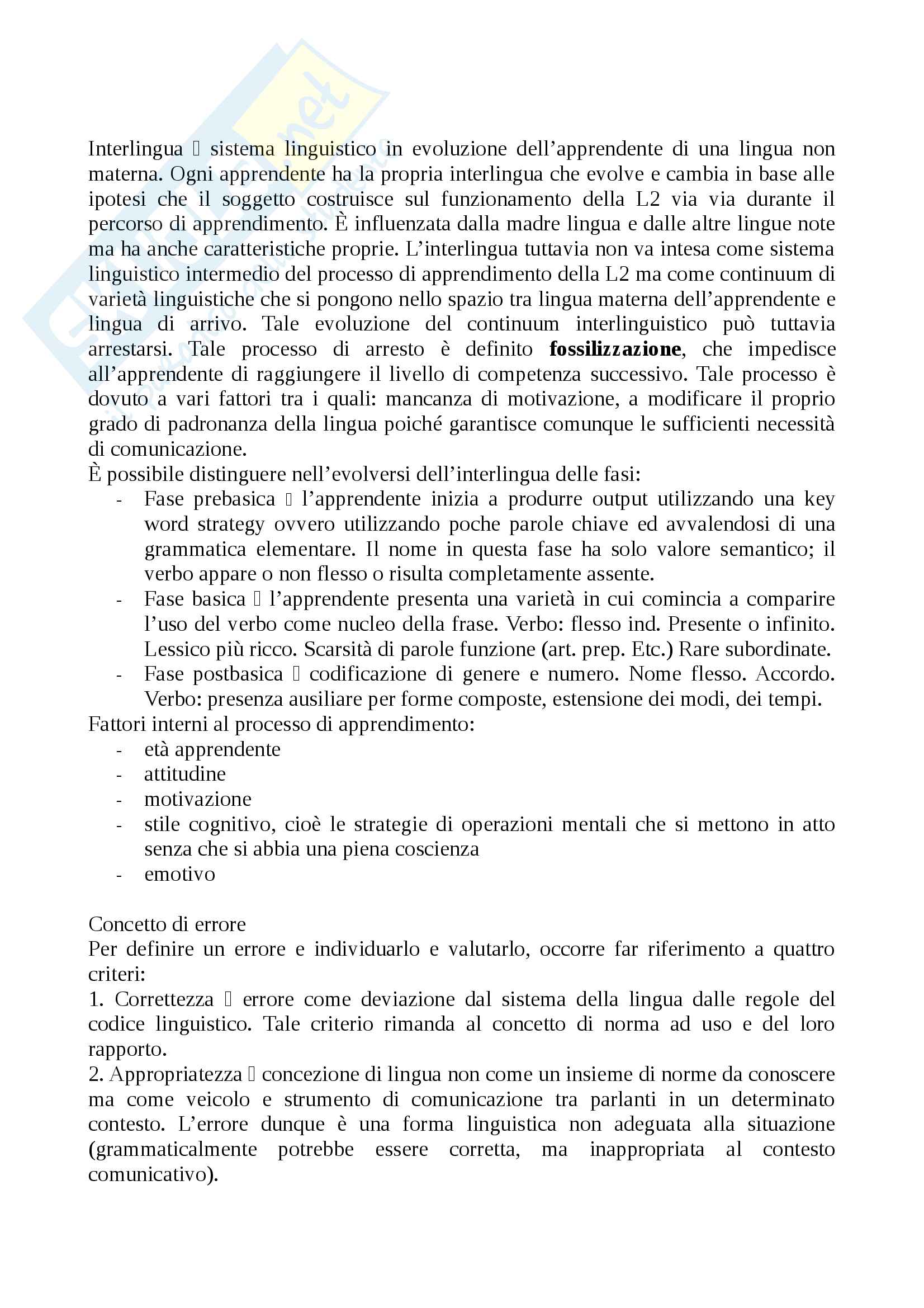 Riassunto esame Lingua Italiana per Stranieri Pag. 2