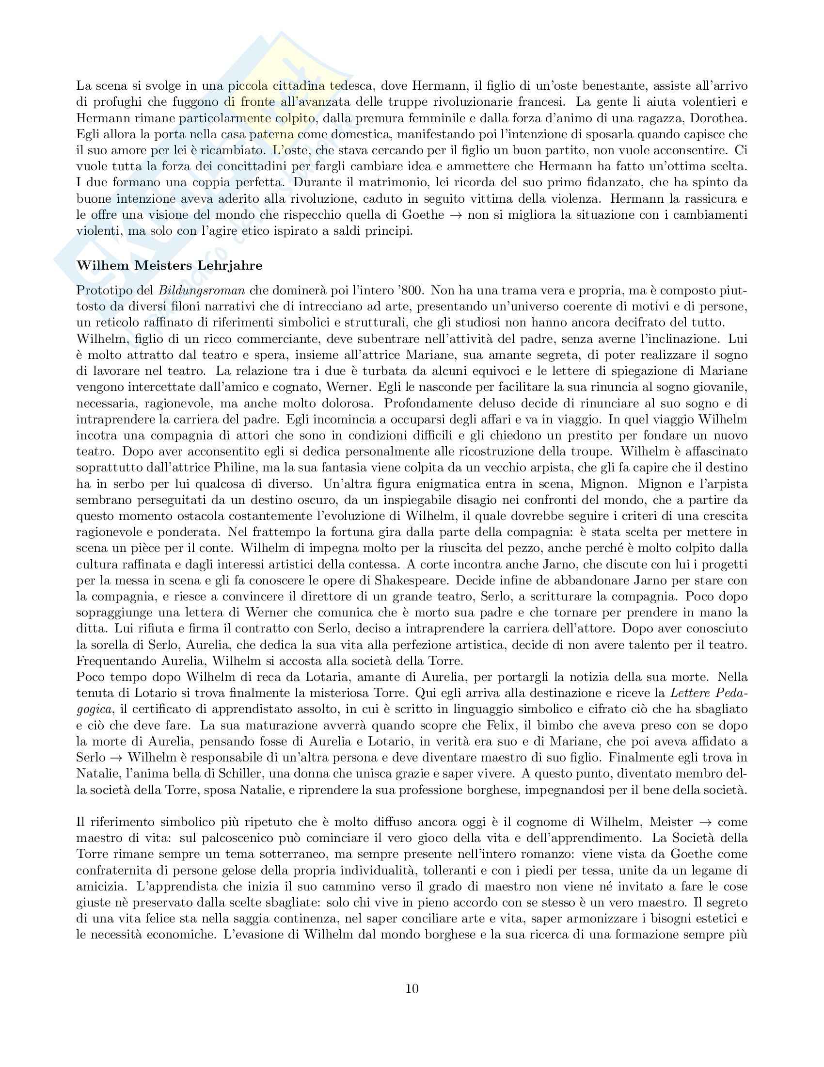 Letteratura Tedesca 2 - Dal classicismo al naturalismo Pag. 11