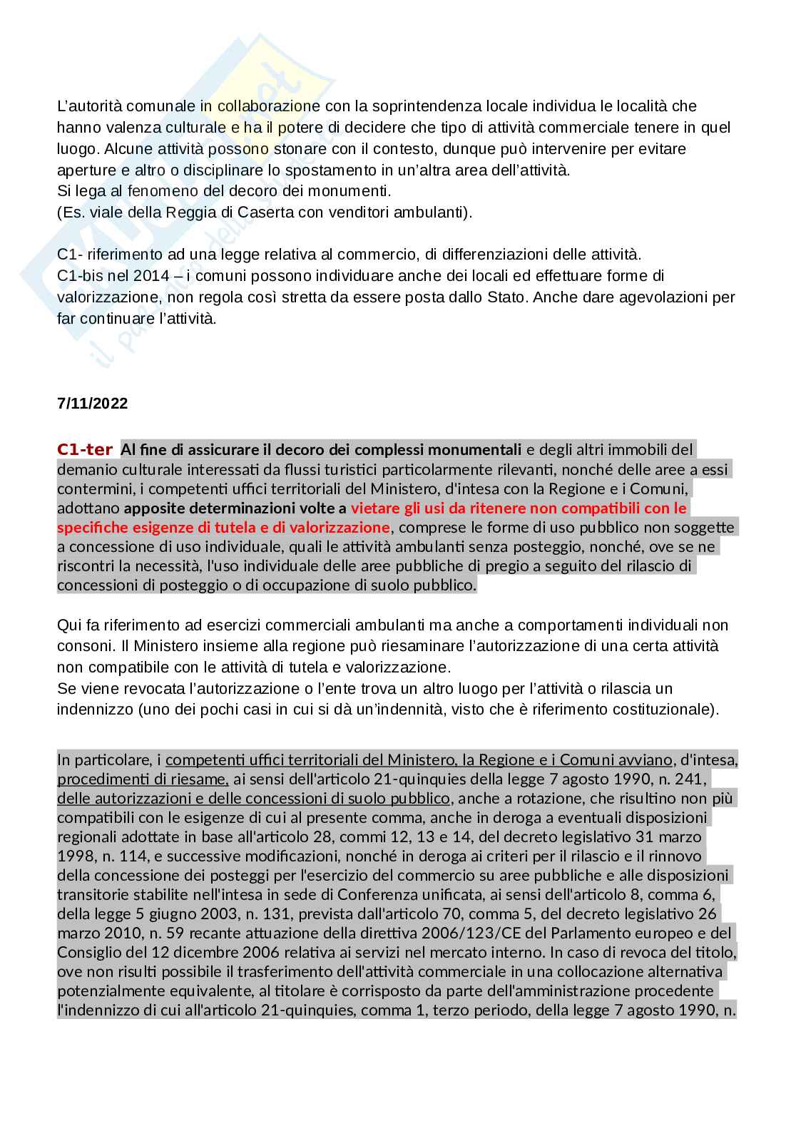 Appunti Legislazione dei beni culturali   Pag. 31